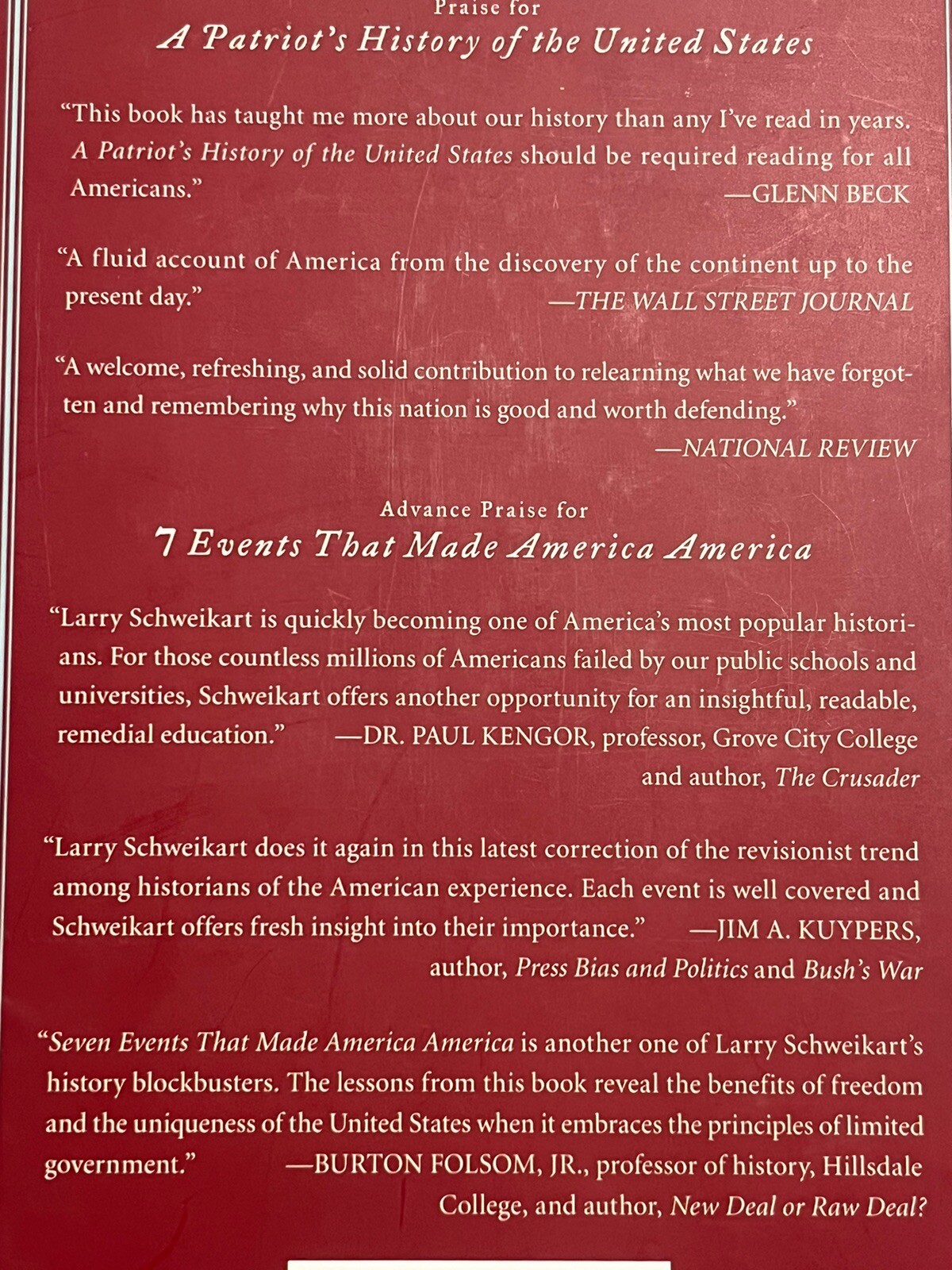 Seven Events That Made America America Larry Schweikart