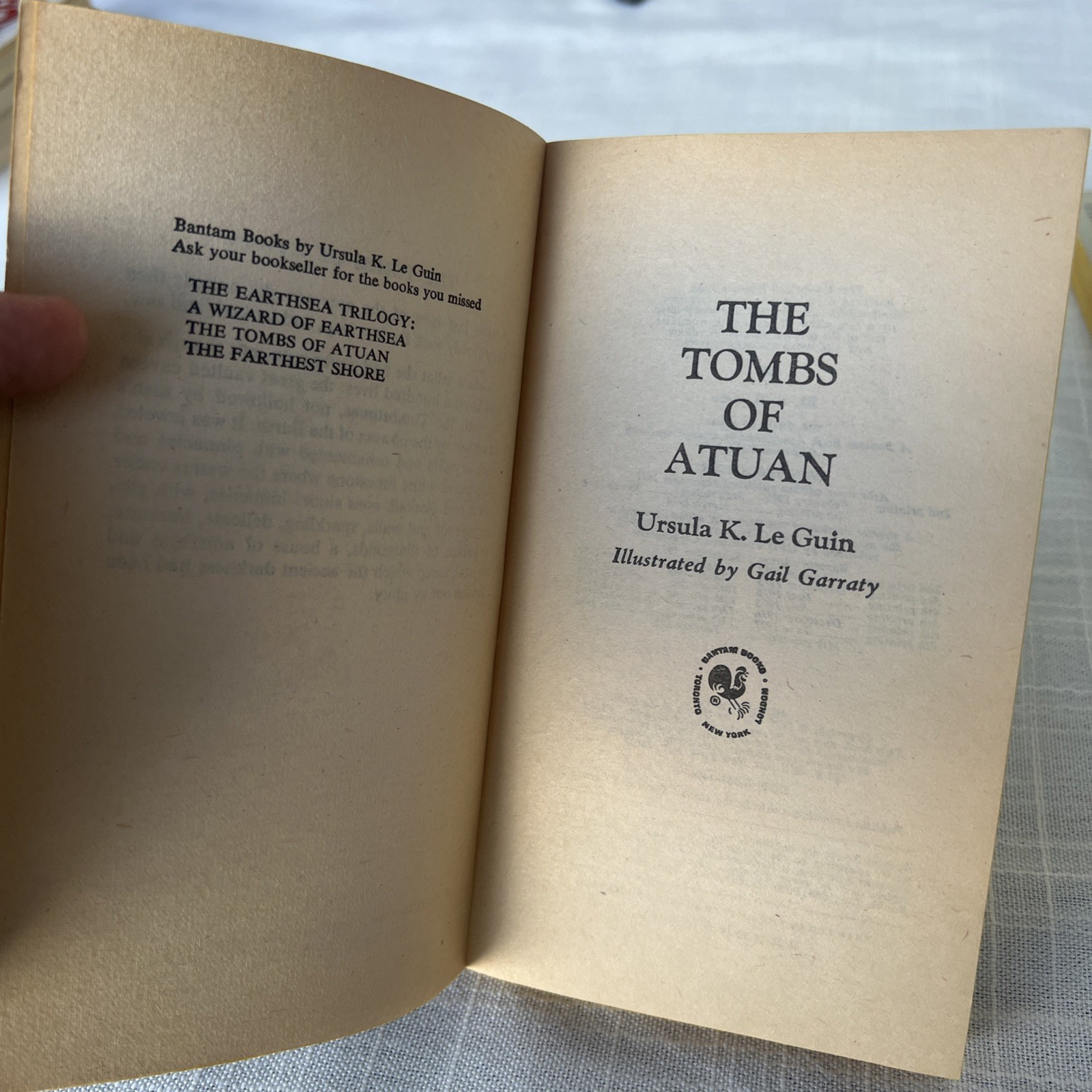 The Earthsea Trilogy by Ursula K Le Guin Paperback Books Bantam Edition 1977