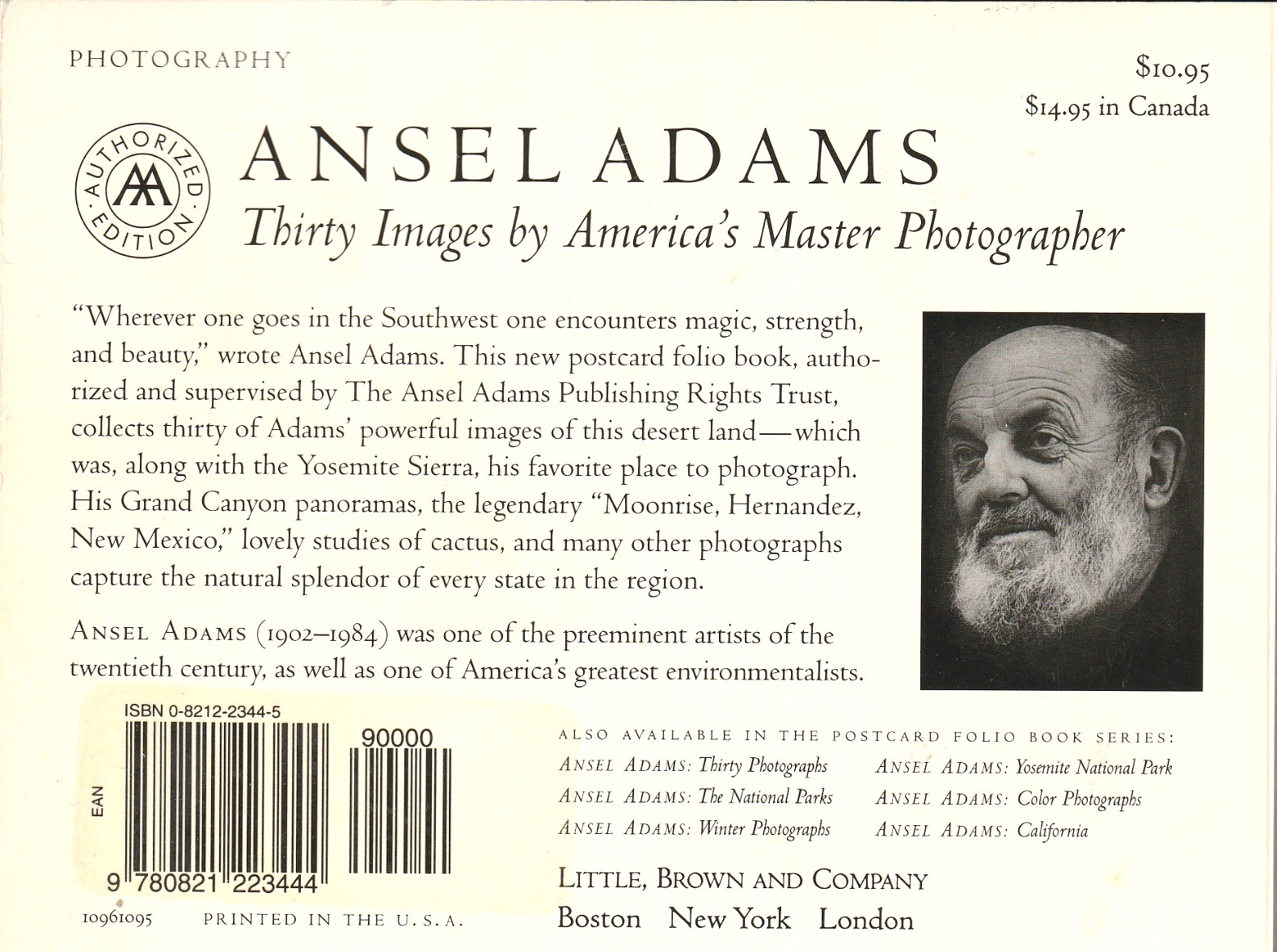 The Southwest: A Book of 30 Postcards by Ansel Adams Photography, 2001