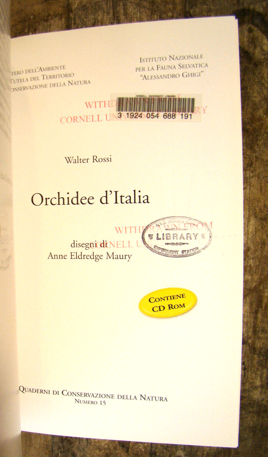 Orchidee d’Italia ~2002 PB~ Rossi Floriculture Flowers Orchids of Italy & CD-ROM