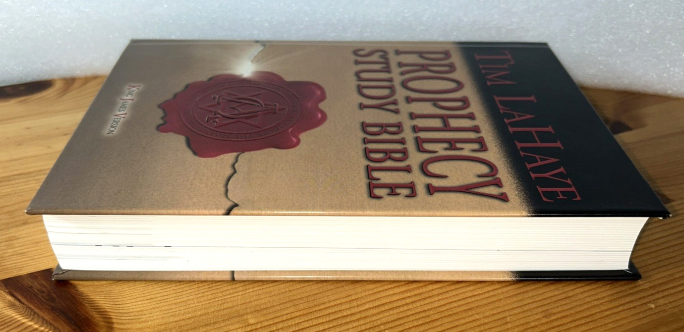 KJV Prophecy Study Bible Hardcover Tim LaHaye AMG Publishers Red Letter Like New