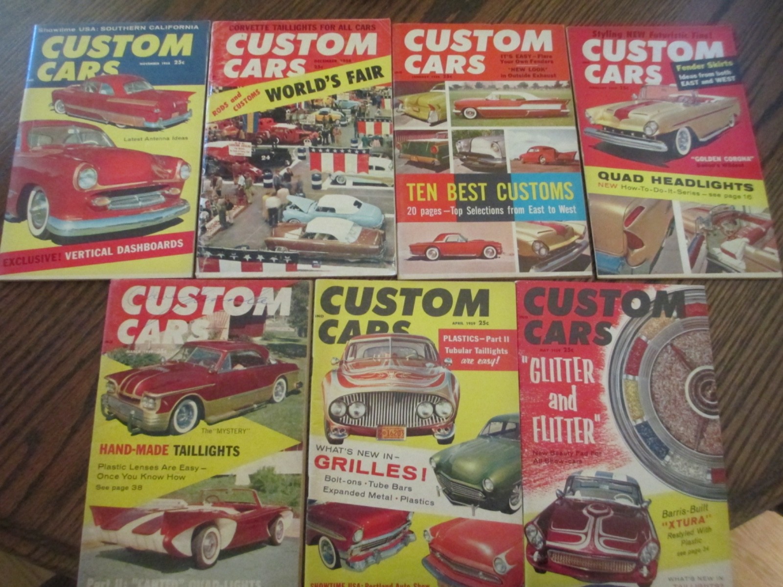 43 CUSTOM CARS MAGAZINES LiTTLE BOOKS Sept 1957 thru AUG 1960 inclusive Vol 1 #1
