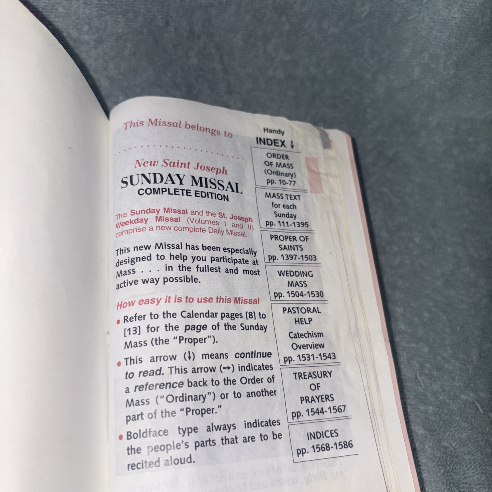 New St. Joseph Sunday Missal And Hymnal: 2011 Catholic Book Publishing Co. HC