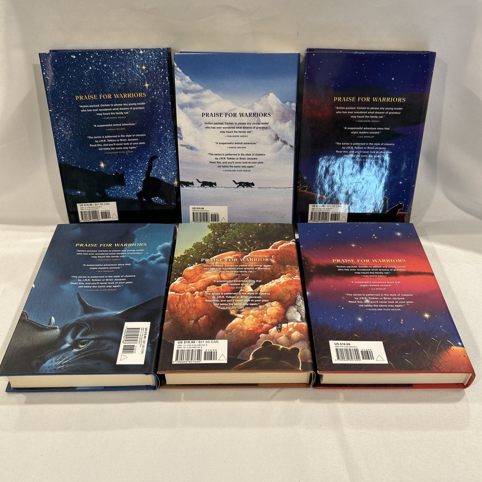 Warriors: The New Prophecy Erin Hunter 1-6 HC Complete Set 1st Edition