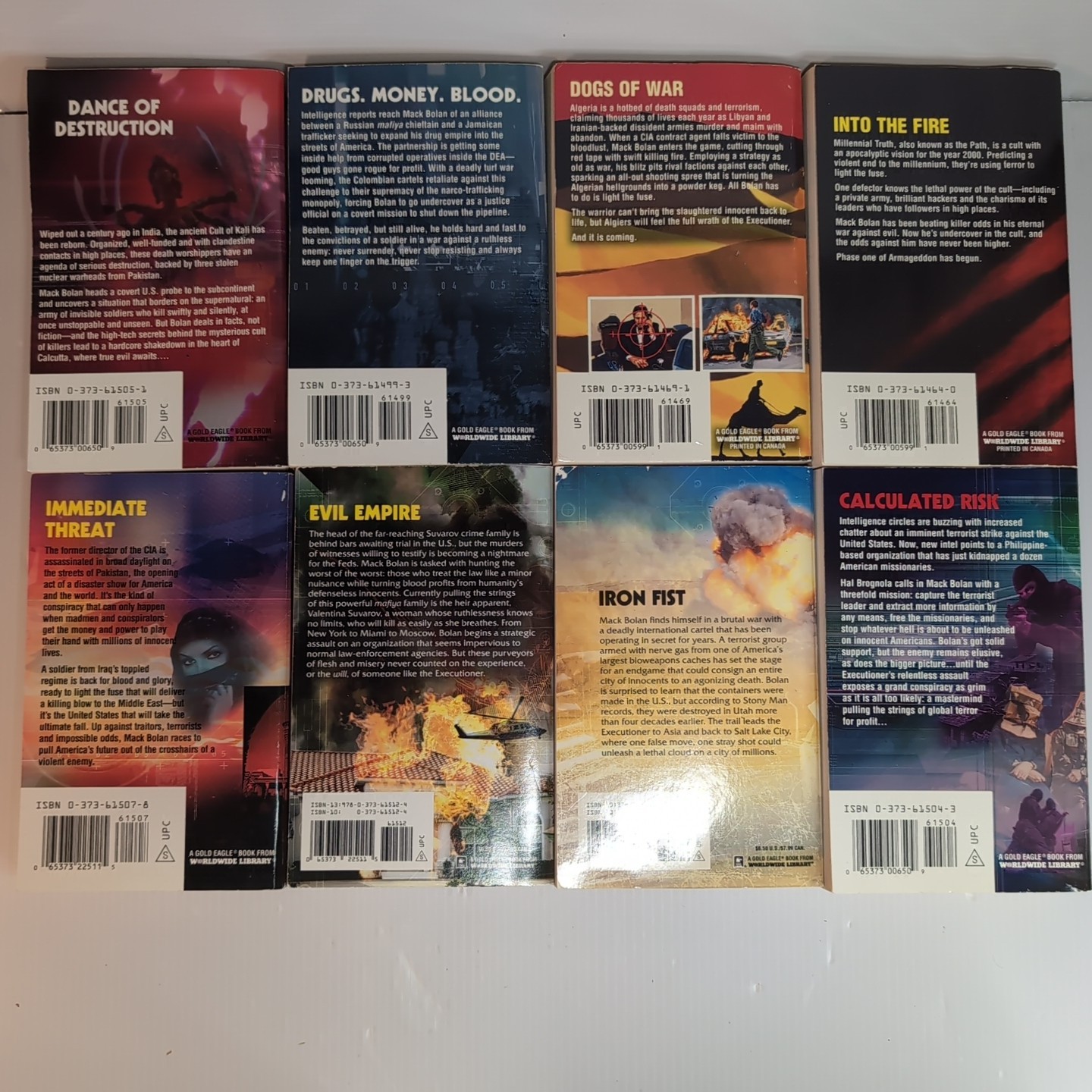 Lot Of 38 Super Mack Bolan Book First Edition Don Pendleton Action Adventure PB