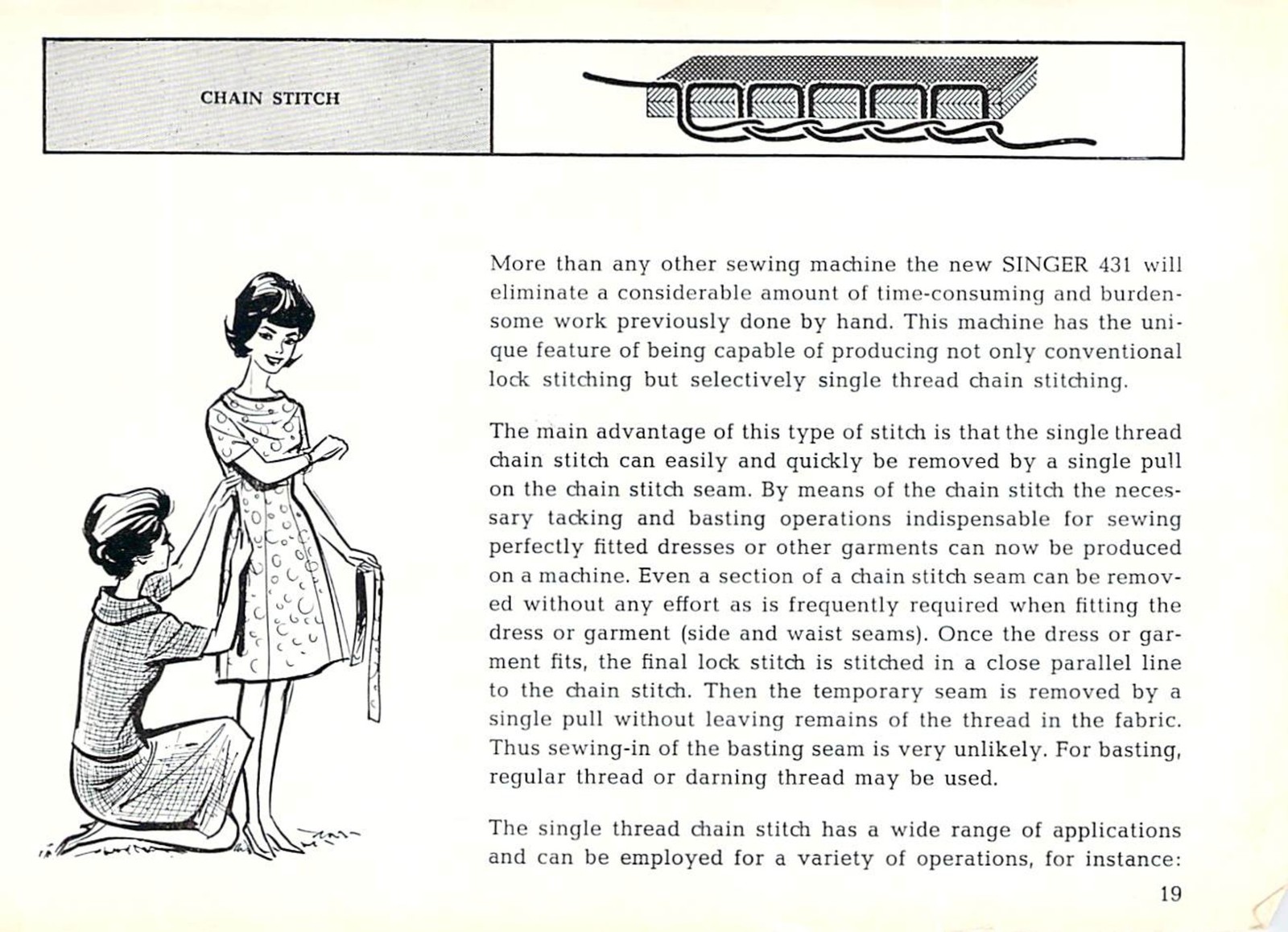 SINGER 431 Convertible Slant-O-Matic Instruction Manual – WIRE BOUND – COVERS