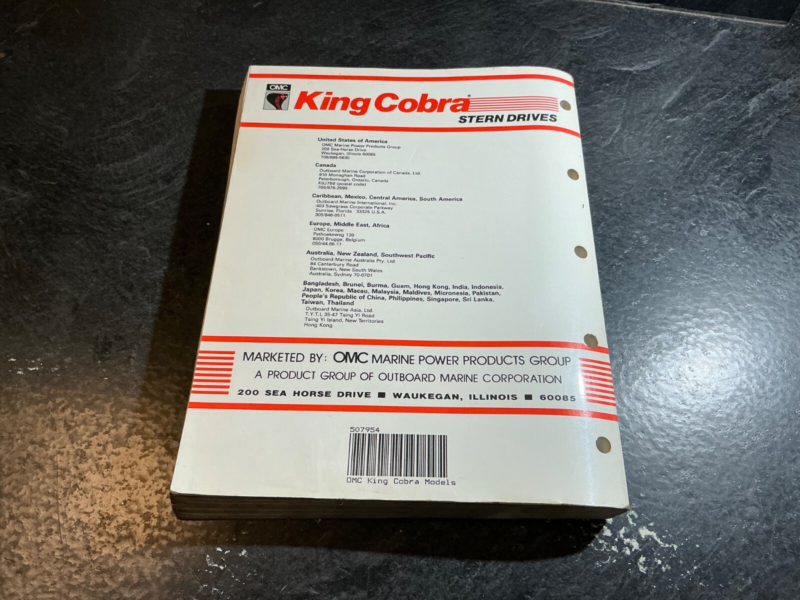 1991 OMC King Cobra Stern Drives RGD Service Manual GM V8 5.7L 350 7.4L 454 C.I.