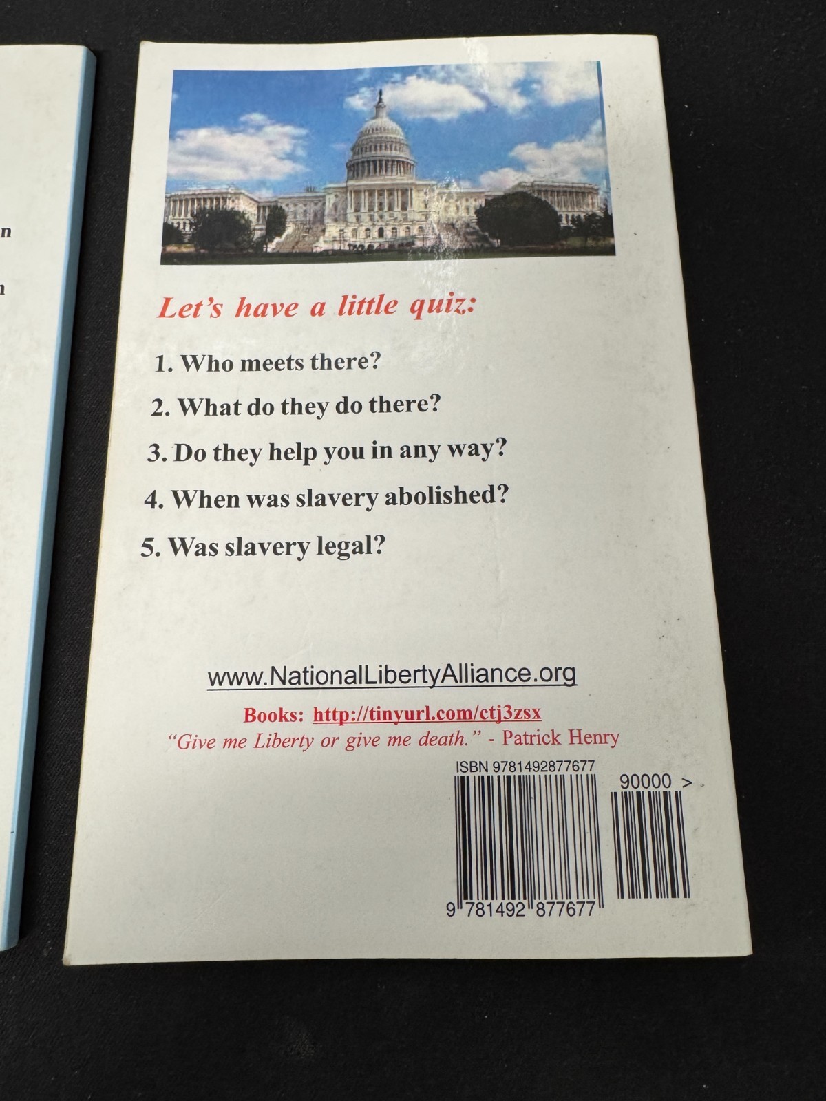 National Liberty Alliance Paperback Nonfiction History Books Lot of 3 Government
