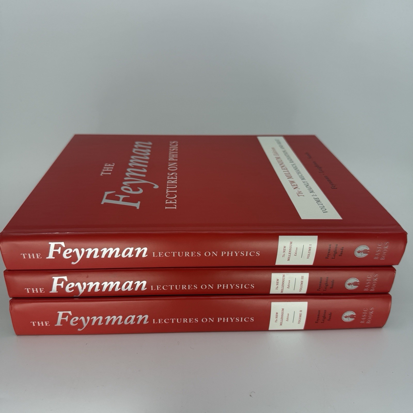 Feynman Lectures on Physics 3 Vol Millennium HC Set + Genius + Tips Book Lot 5