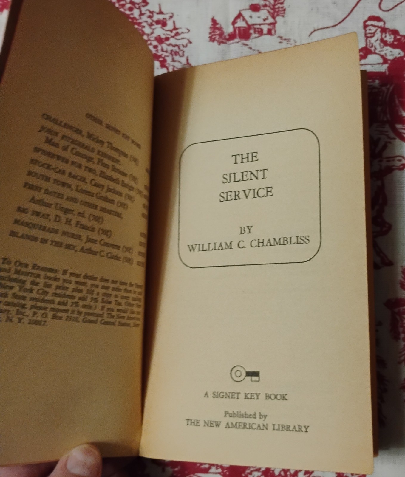 1959 The Silent Service William C. Chambliss 1st Printing WWII Submarine Signet