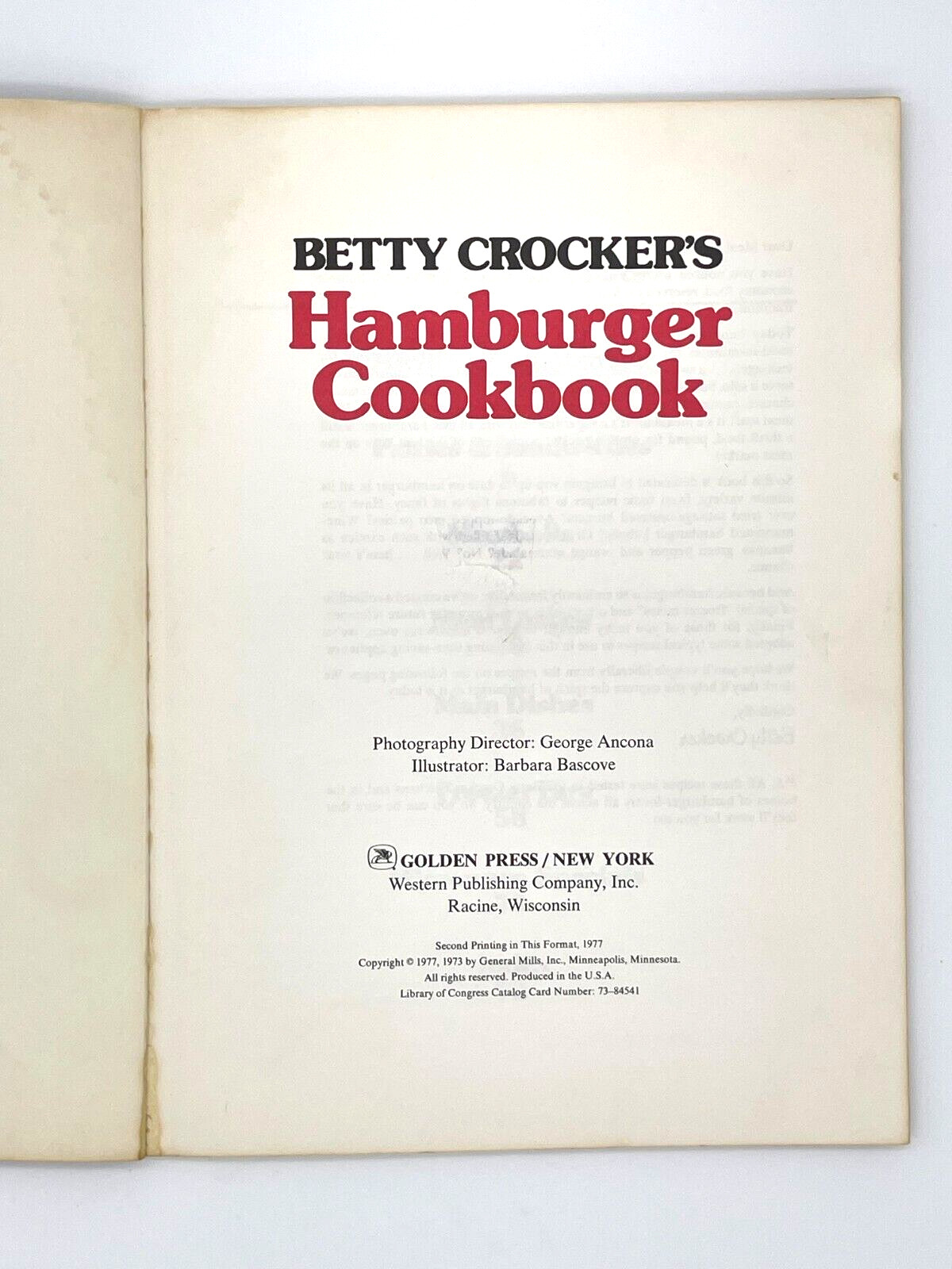 Betty Crocker Hamburger Cookbook Vintage 1977-72 pages Golden- See Video