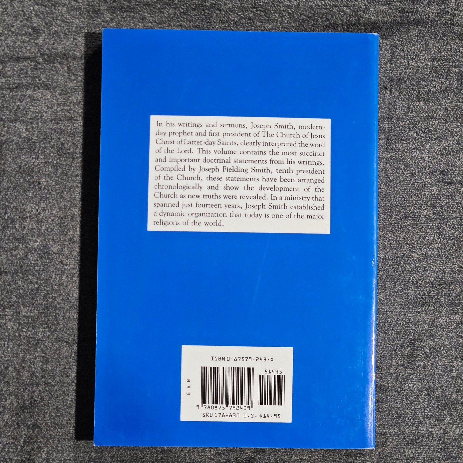 Teachings of the Prophet Joseph Smith LDS Book Joseph Fielding Smith