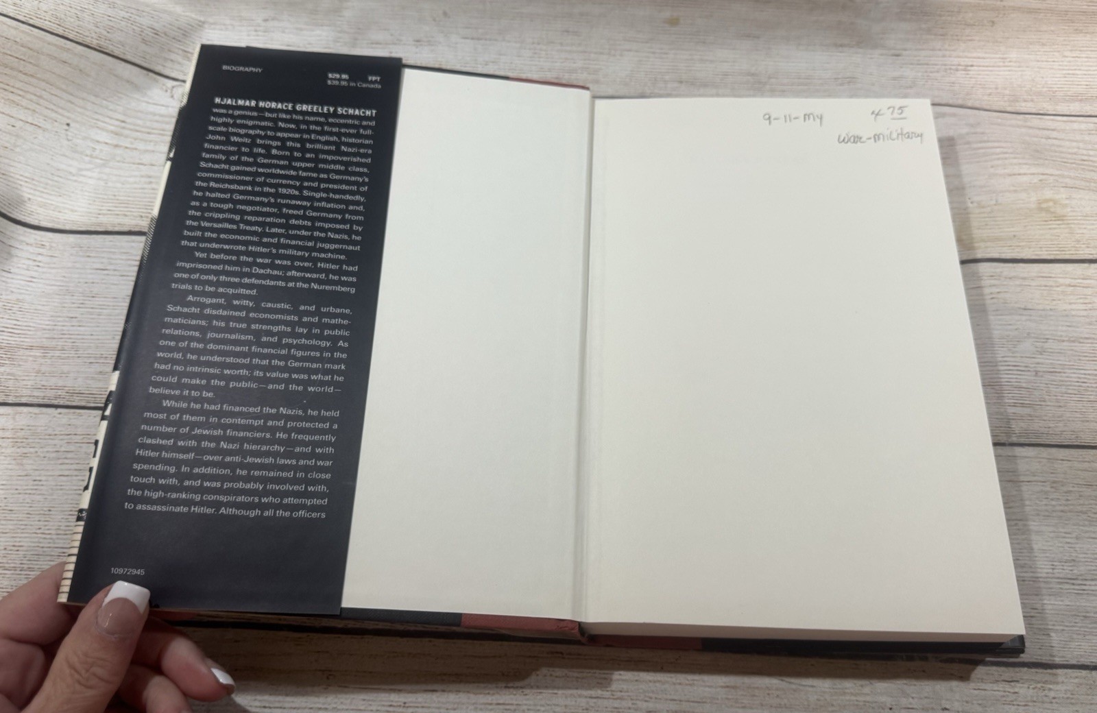 Hitler’s Banker John Weitz Hjalmar Horace Greeley Schacht Hardcover EXCELLENT