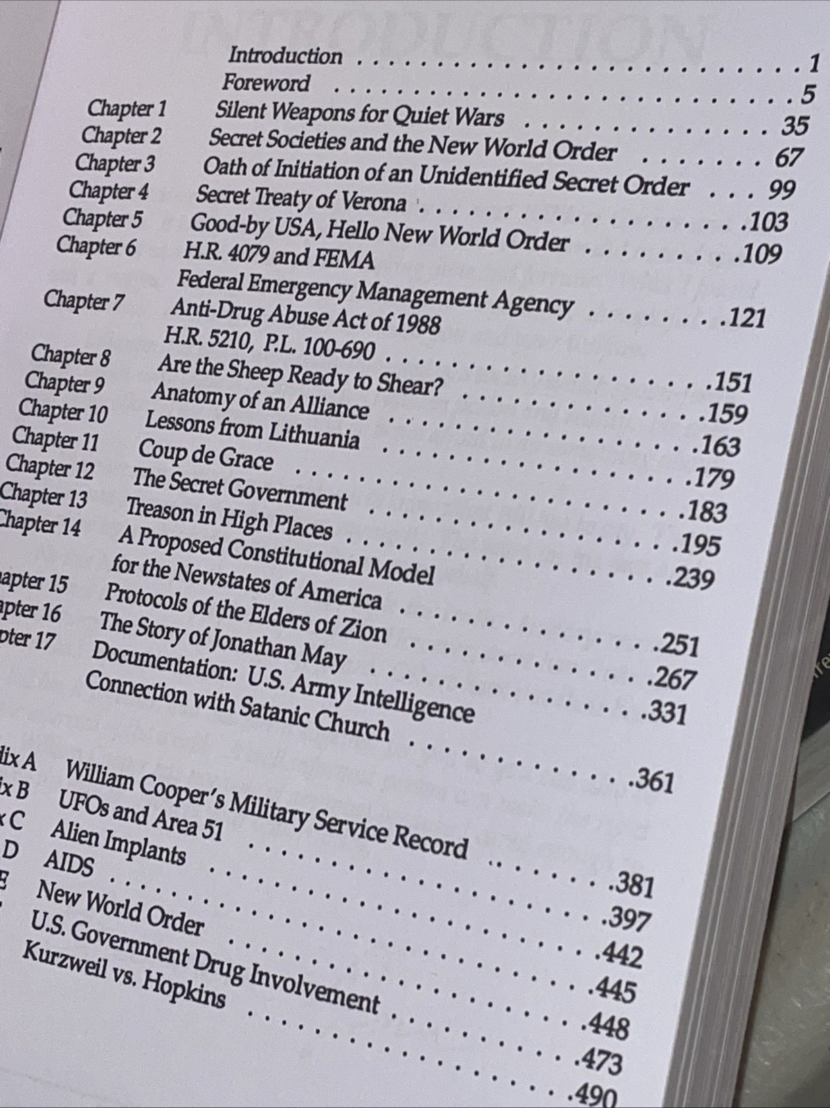 Behold a Pale Horse William Cooper 1991 500 Unrevised Protocols Zion CFR MASONIC