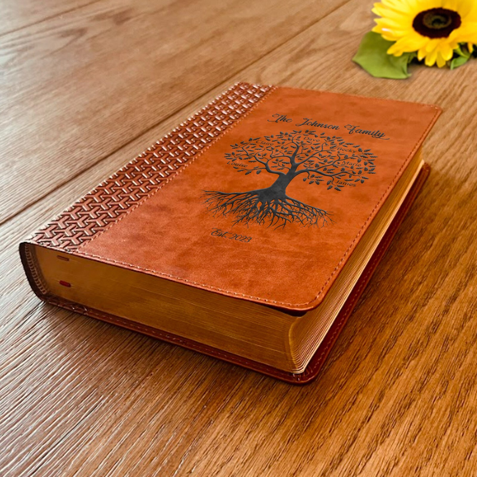 Personalized Family Bible | Custom KJV Family Tree Study Bible | Engraved Bible