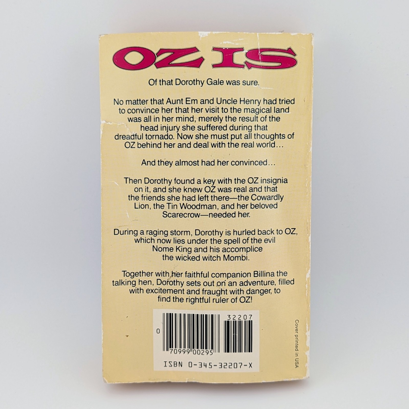 Return to Oz: A Novel – Joan D Vinge Del Rey 1985 VTG Movie Tie-In, 1st Ed. PB