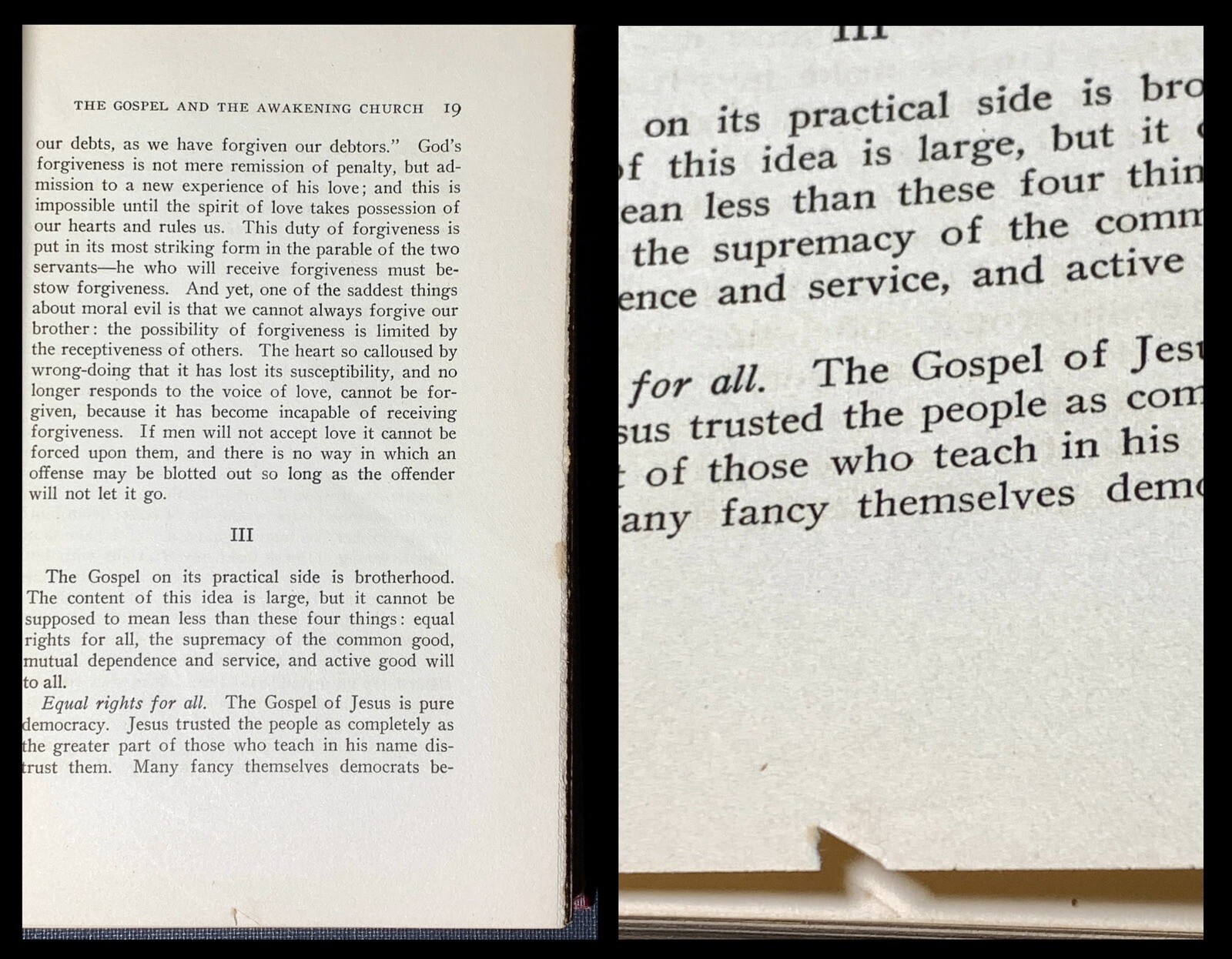 1910s ANTIQUE BOOK 1st Edition HC Democracy CHRISTIANITY social justice GOSPEL