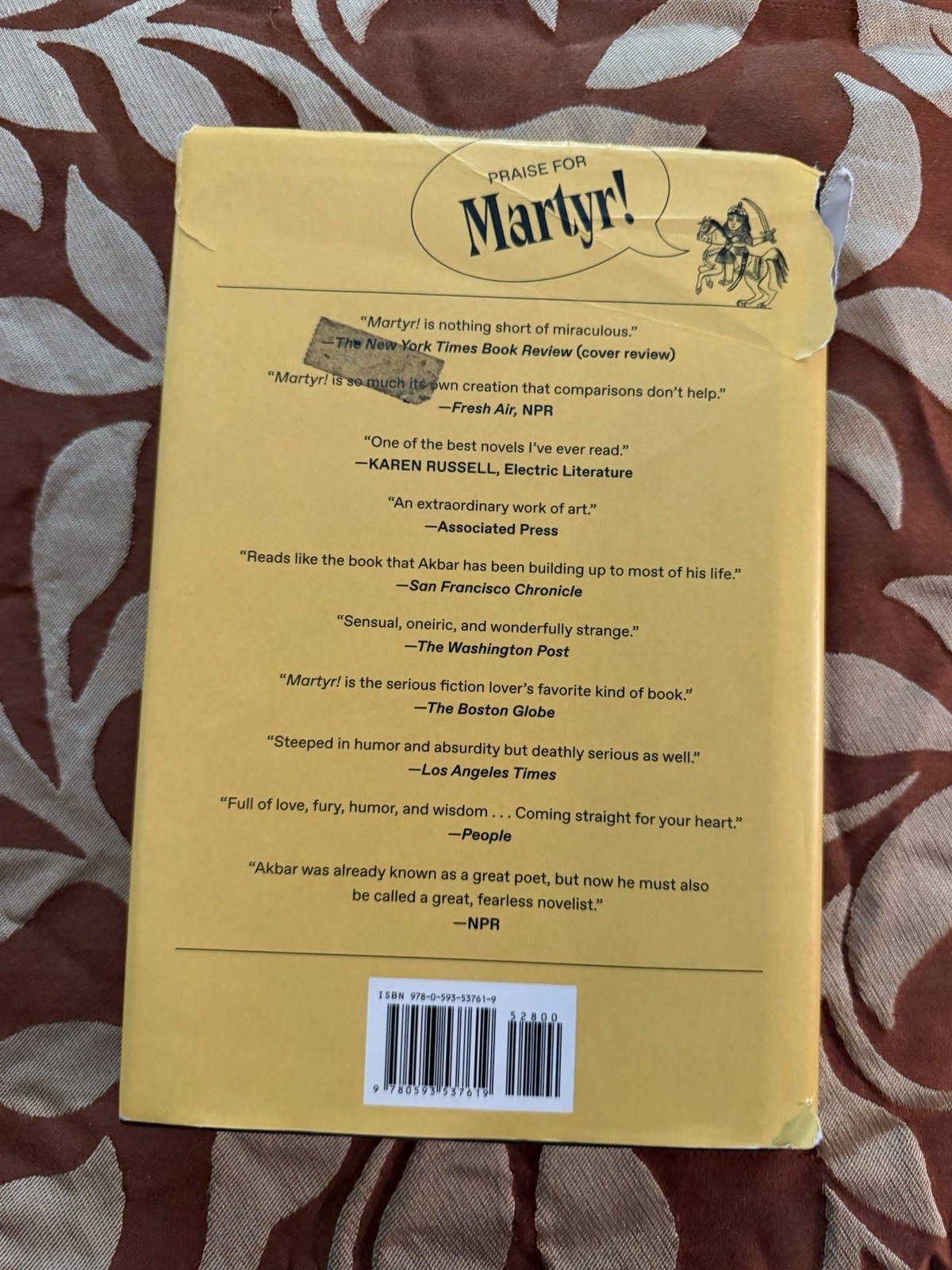 Martyr! : A Novel by Kaveh Akbar (2024, Hardcover) Book 11th Print