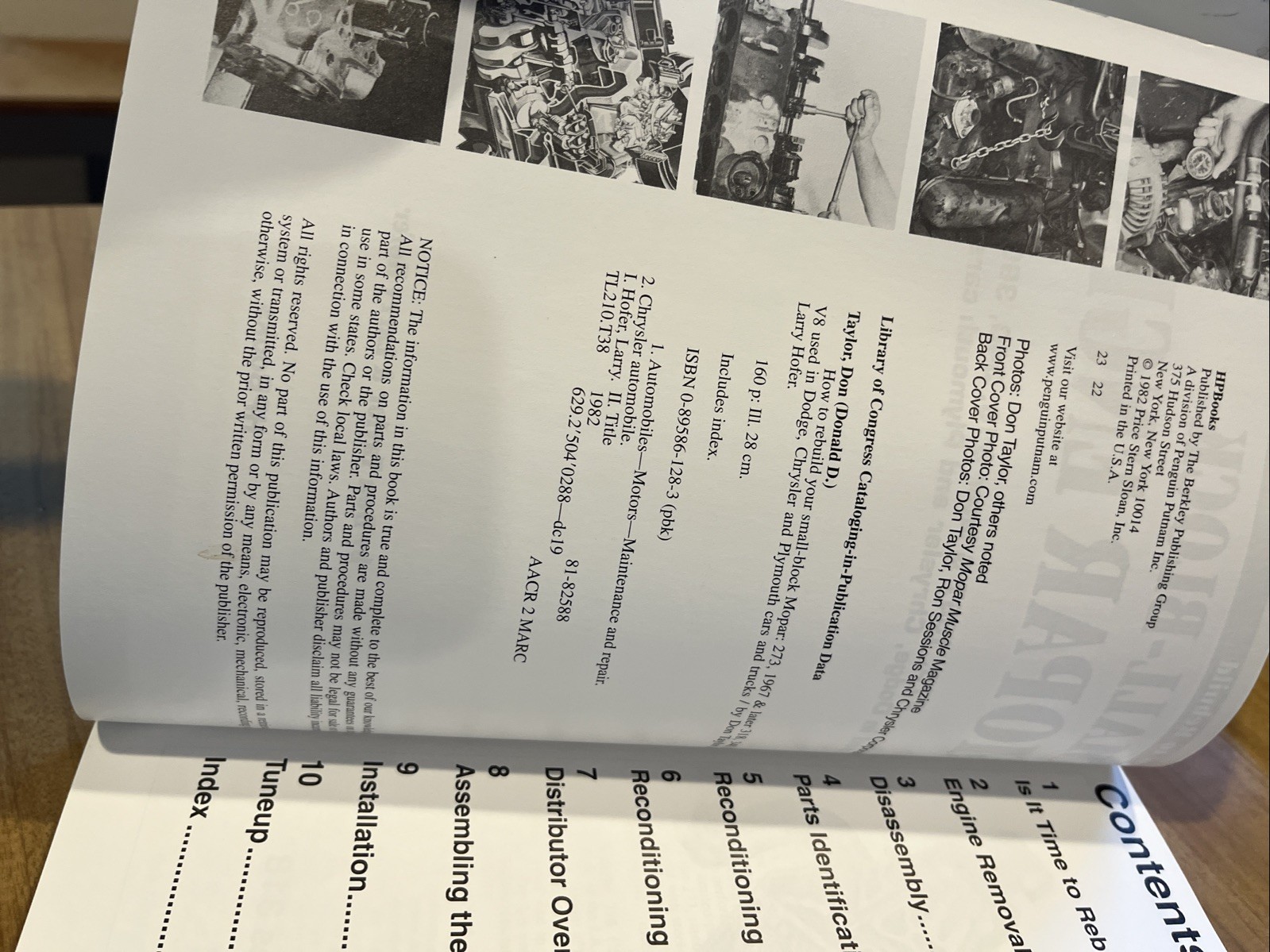 How to Rebuild Small-Block Mopar Engines, Don Taylor, Larry Hofer, PB 1982