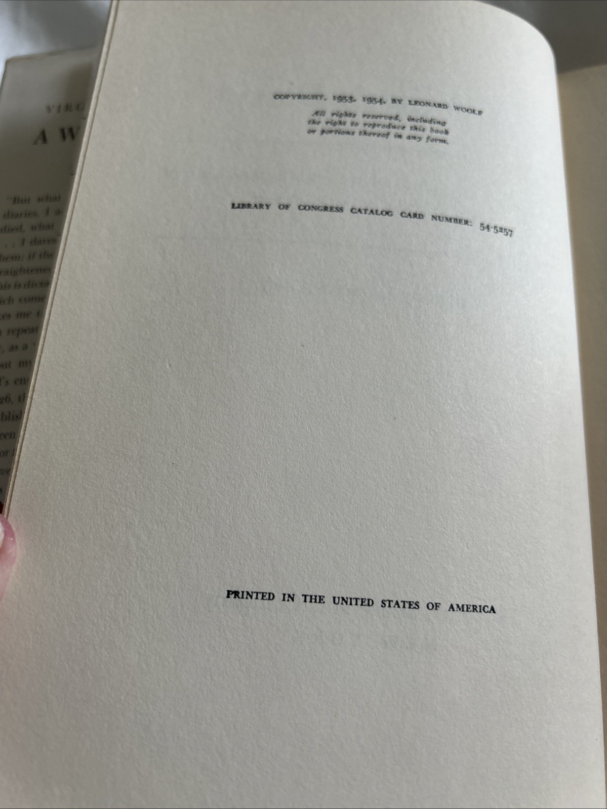 A Writer’s Diary (Virginia Woolf, 1953. Harcourt Brace) Hogarth Cover, RARE NEW