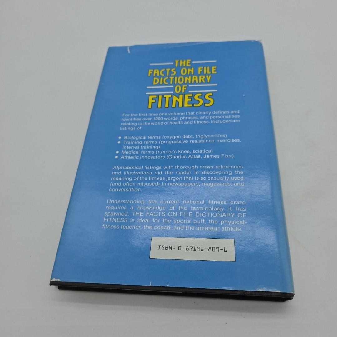 The Facts On File Dictionary of Fitness Ardy Friedberg 1984 Hardcover AG