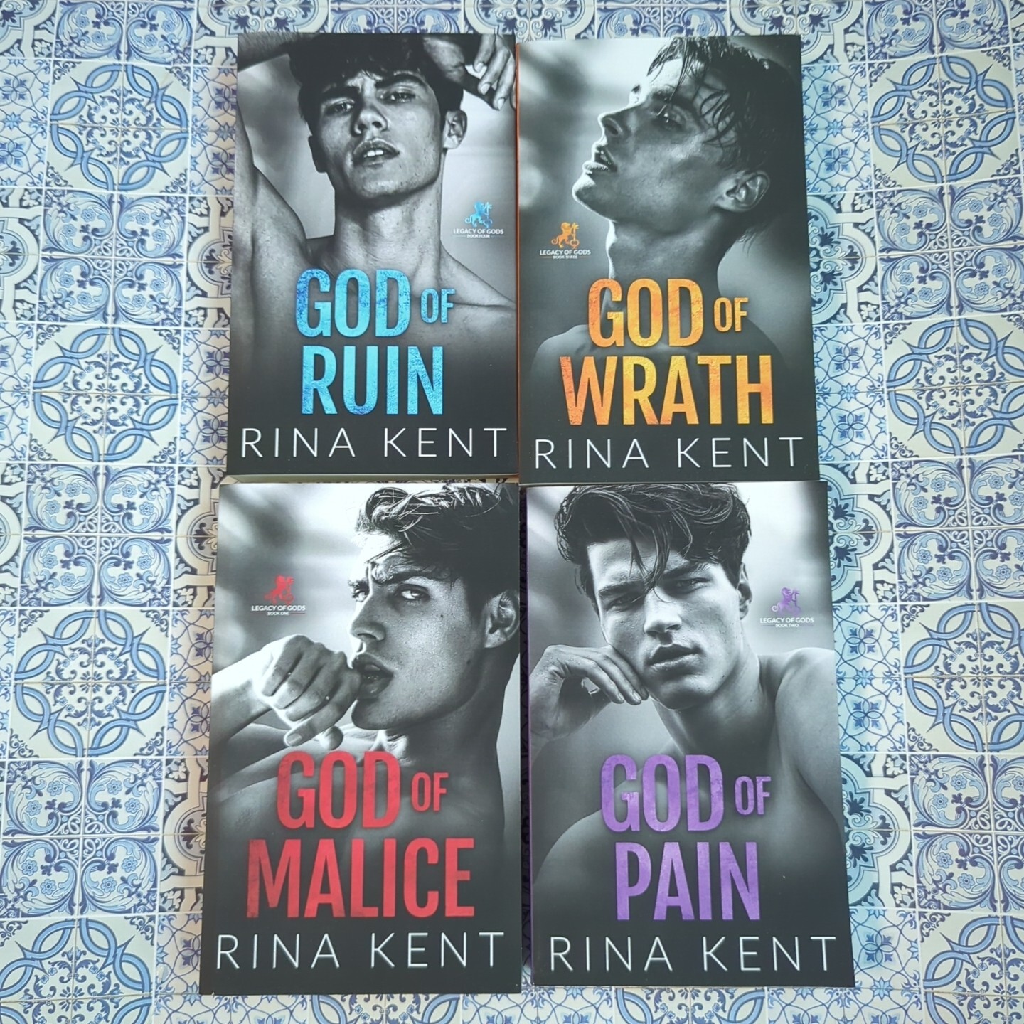 Rina Kent Legacy of Gods OOP Model Paperback (Malice Pain Wrath Ruin)