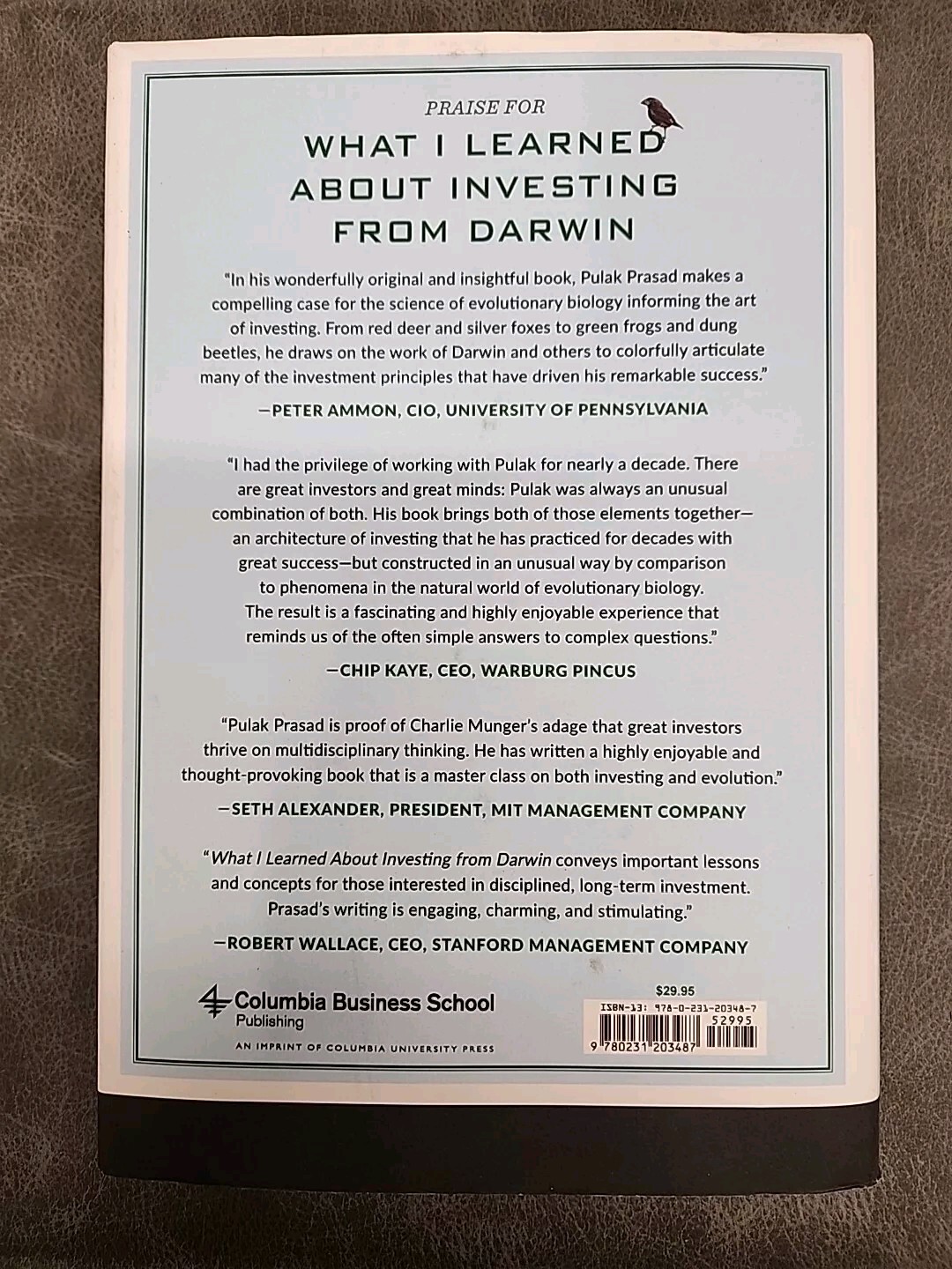 COLUMBIA BUSINESS SCHOOL:What I Learned About Investing From Darwin Pulak Prasad