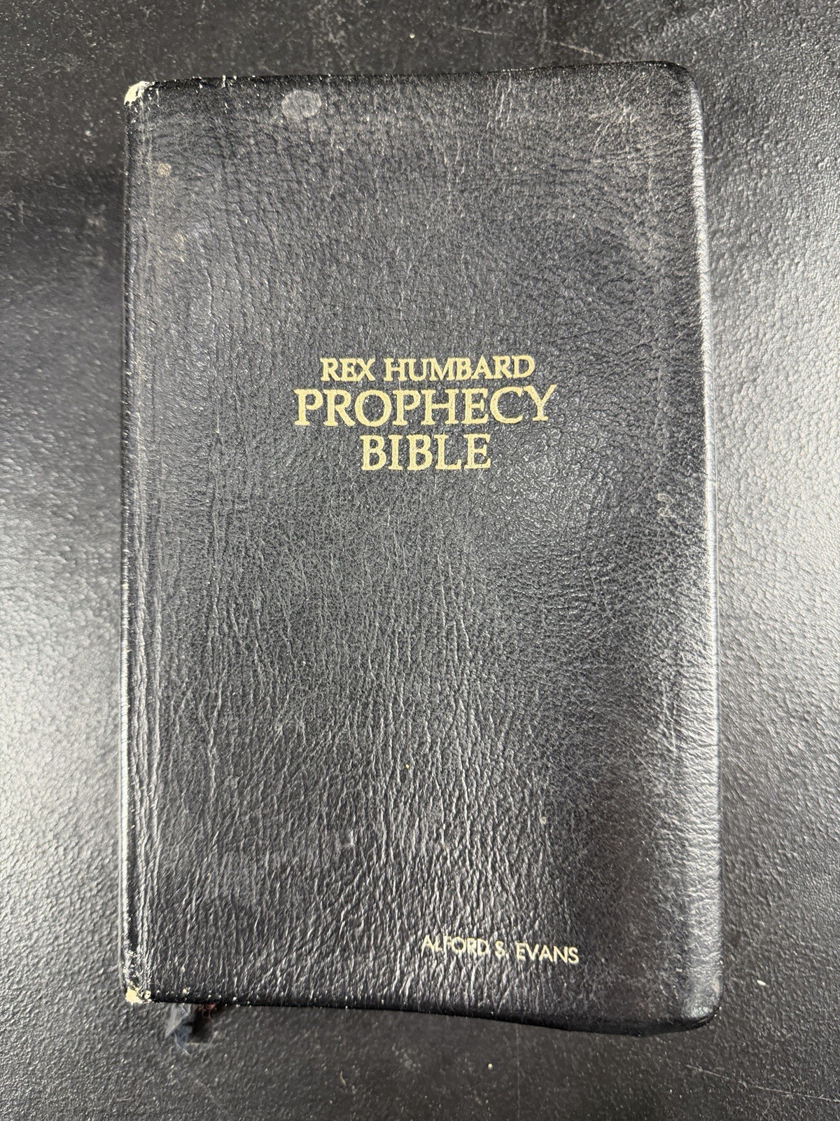 1979 Rex Humbard Prophecy Bible KJV Black Genuine Leather
