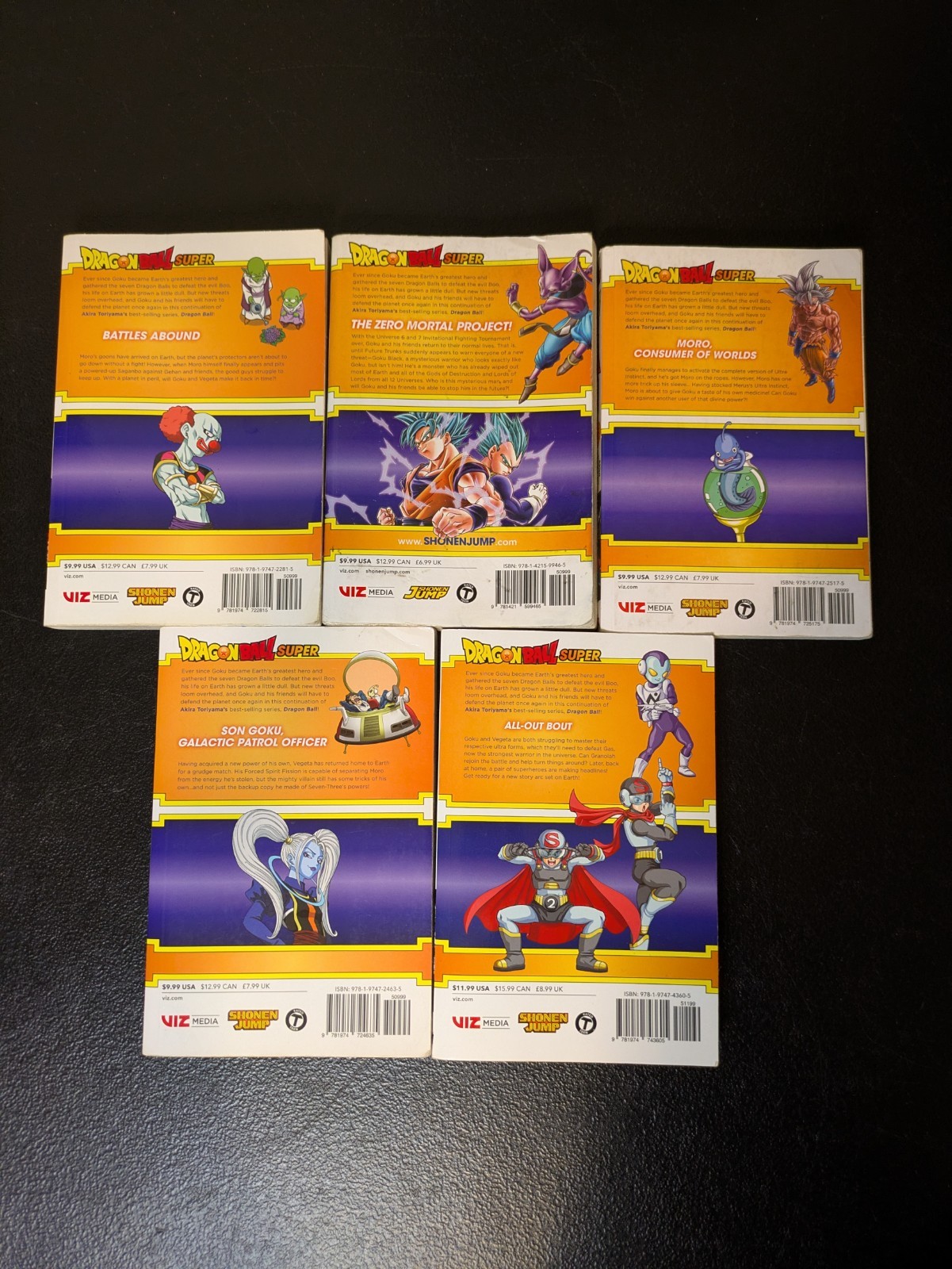 Dragonball Super Manga Series Volumes 3 13 14 15 20 Set by Akira Toriyama