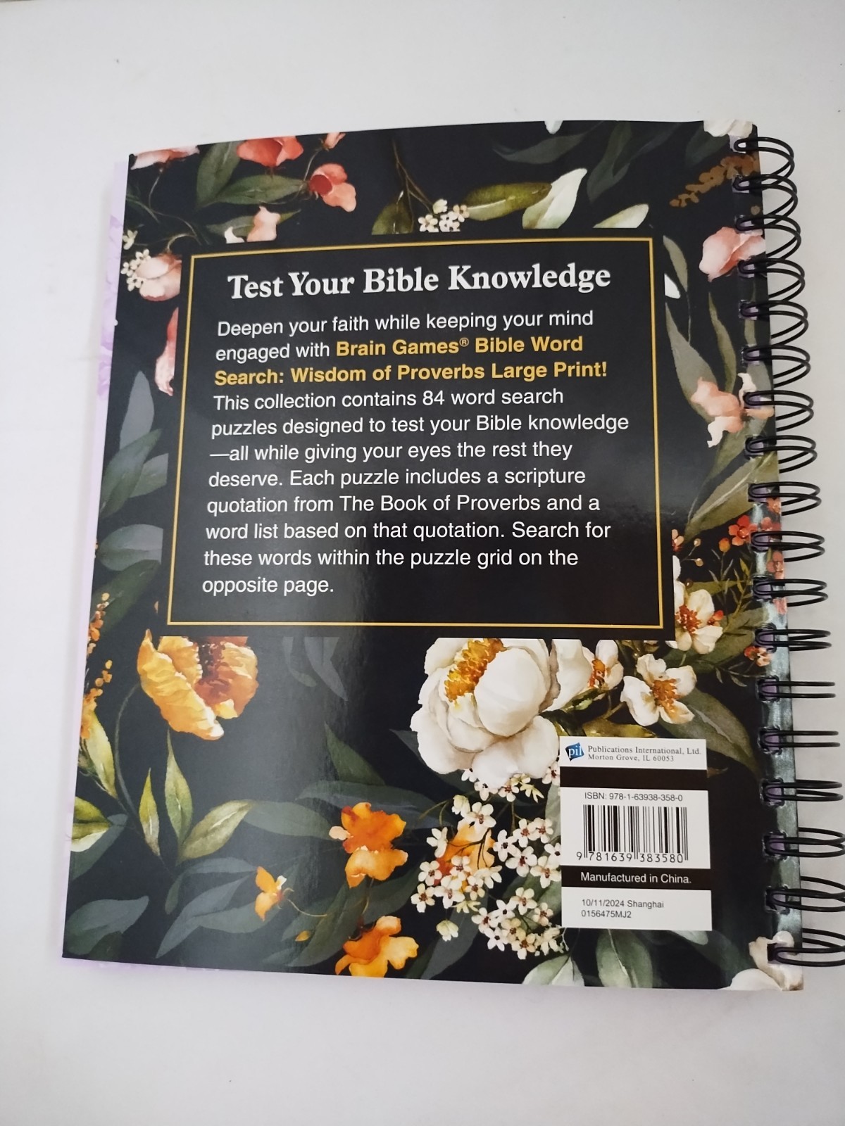Brain Games – Bible Word Search: Wisdom of Proverbs Large Print Jesus Religion