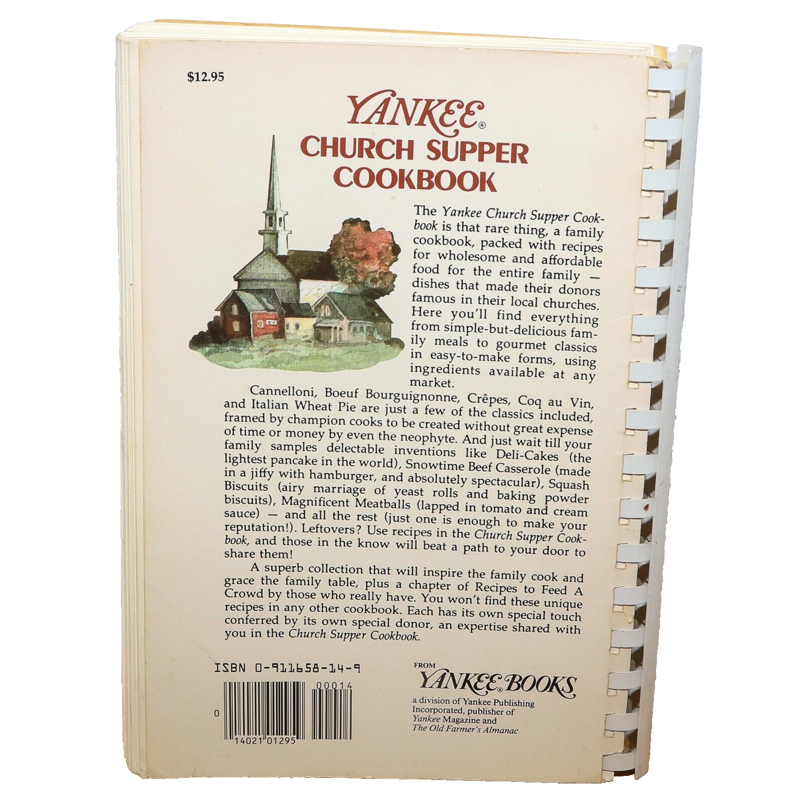 Yankee Church Supper Cookbook — 1989 / 375 RECIPES / 241 PAGES