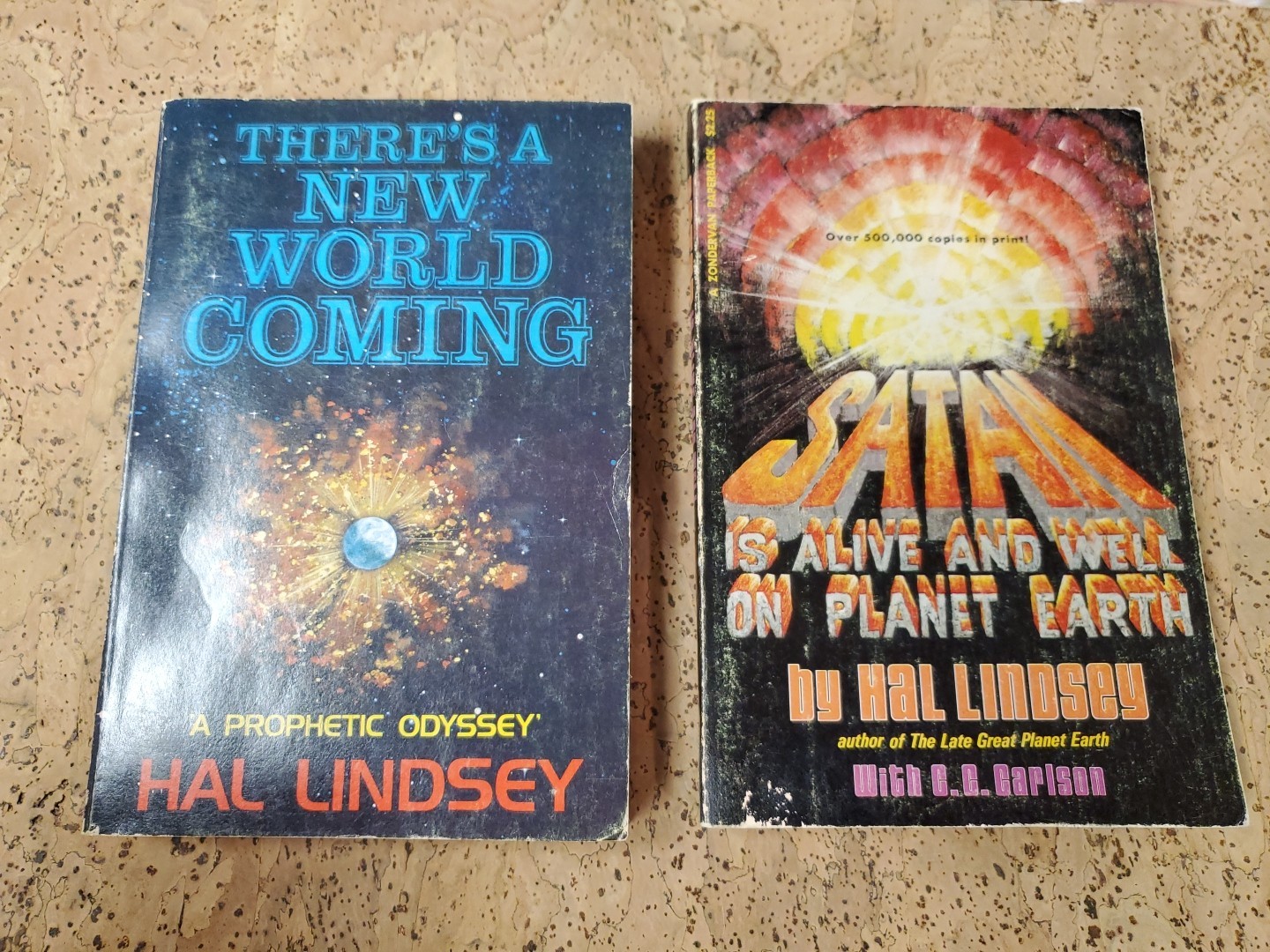 Satan Is Alive And Well + New World Coming 1972 73 Paperbacks Hal Lindsey LOT