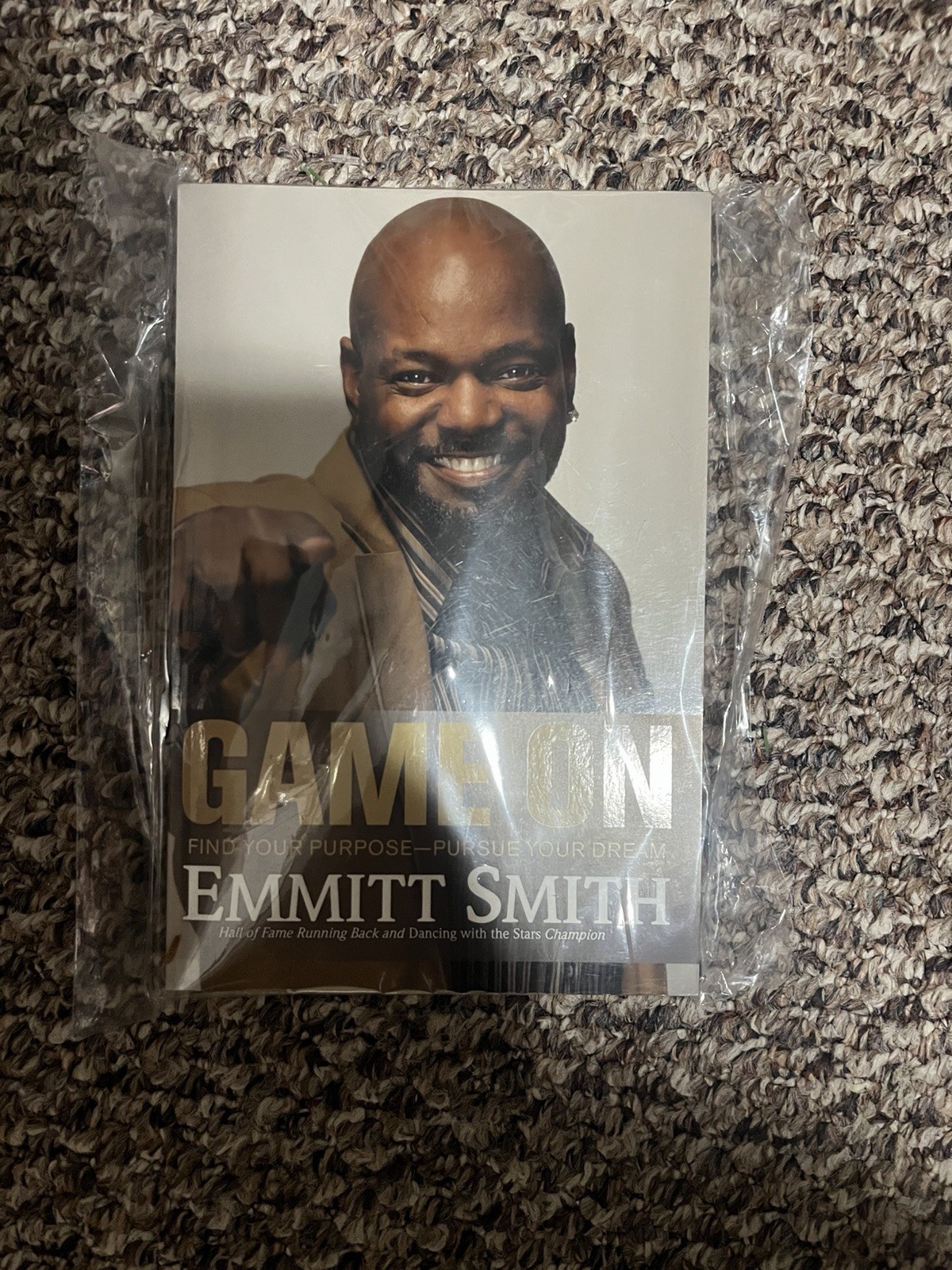 Emmitt Smith Signed Hardcover Book Game On: Find Your Purpose—Pursue Your Dream