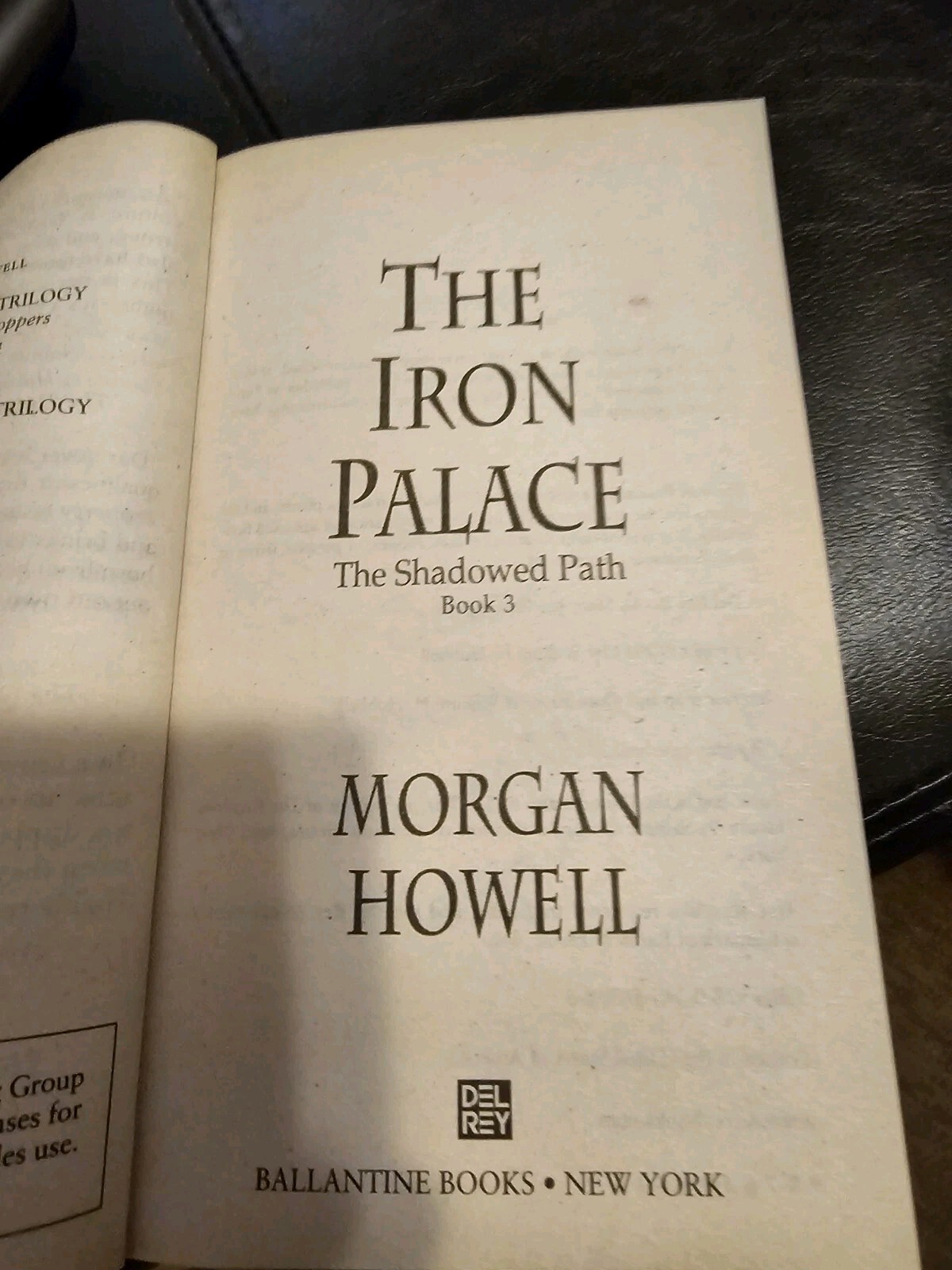 The Iron Palace The Shadowed Book # 3 Signed Paperback