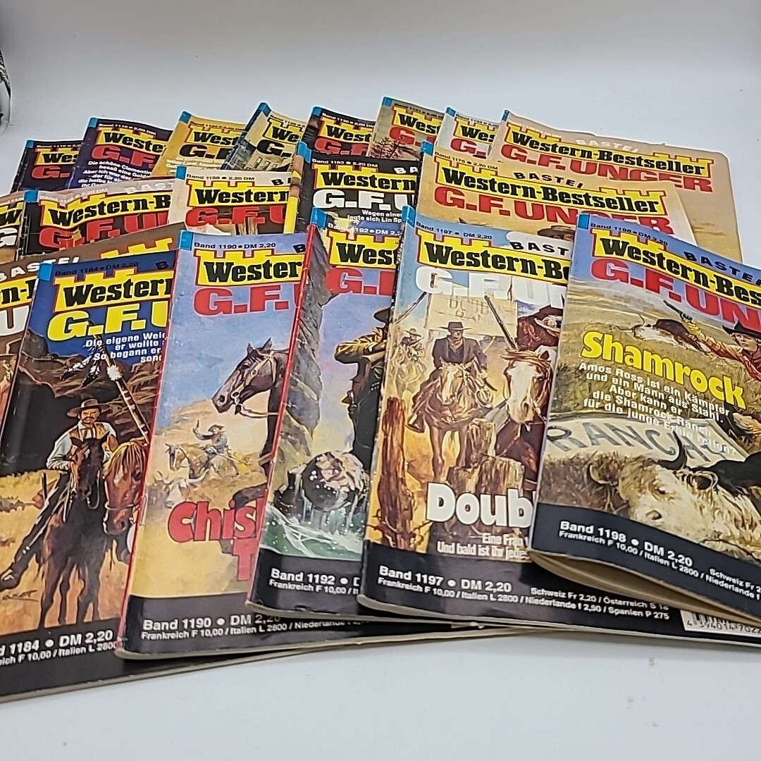 19 BASTEI Western-Bestseller G.F. Unger Pulp Fiction German Booklets Books