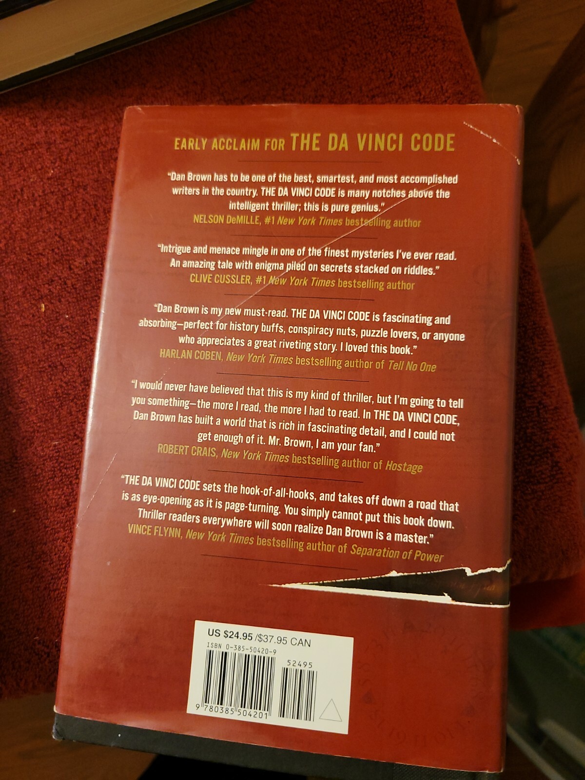 Robert Langdon Ser.: The Da Vinci Code by Dan Brown (2003, Hardcover)