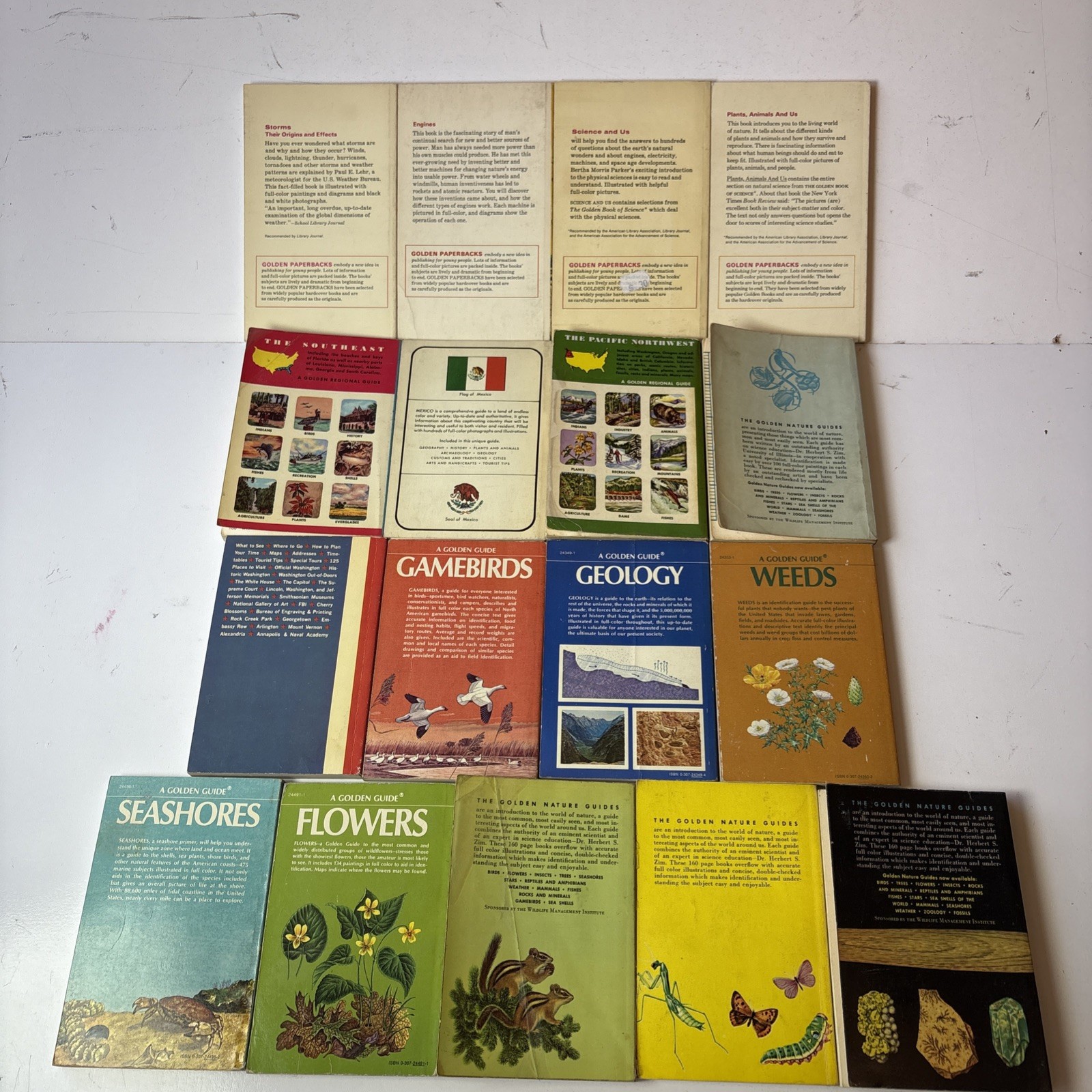Vintage LOT of 17 Hardcover Books – Golden Guide/Golden Press Books (18P)