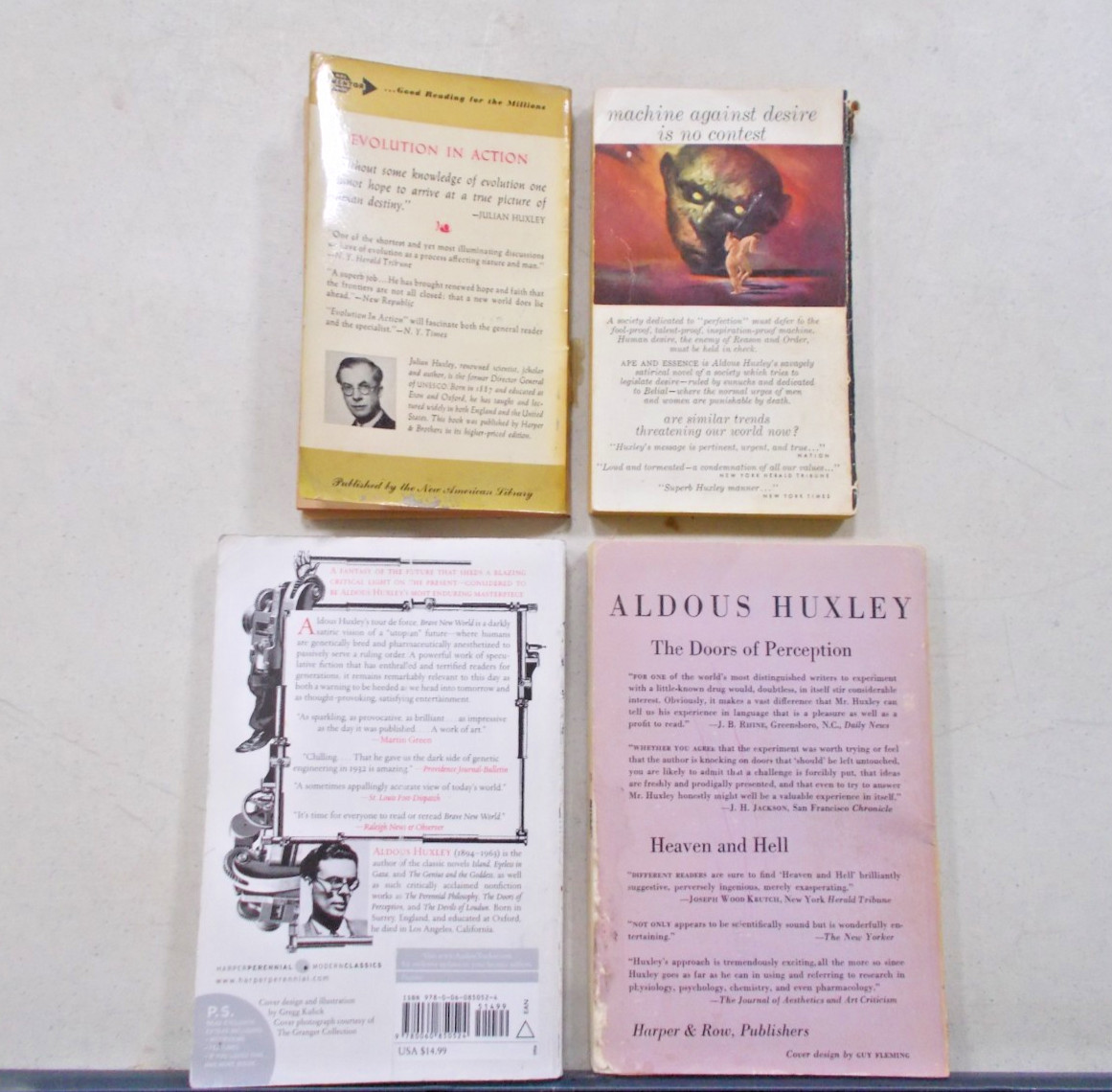 4 ALDOUS JULIAN HUXLEY MIXED PB TRADE PB EVOLUTION ESSENCE NEW WORLD HEAVEN HELL