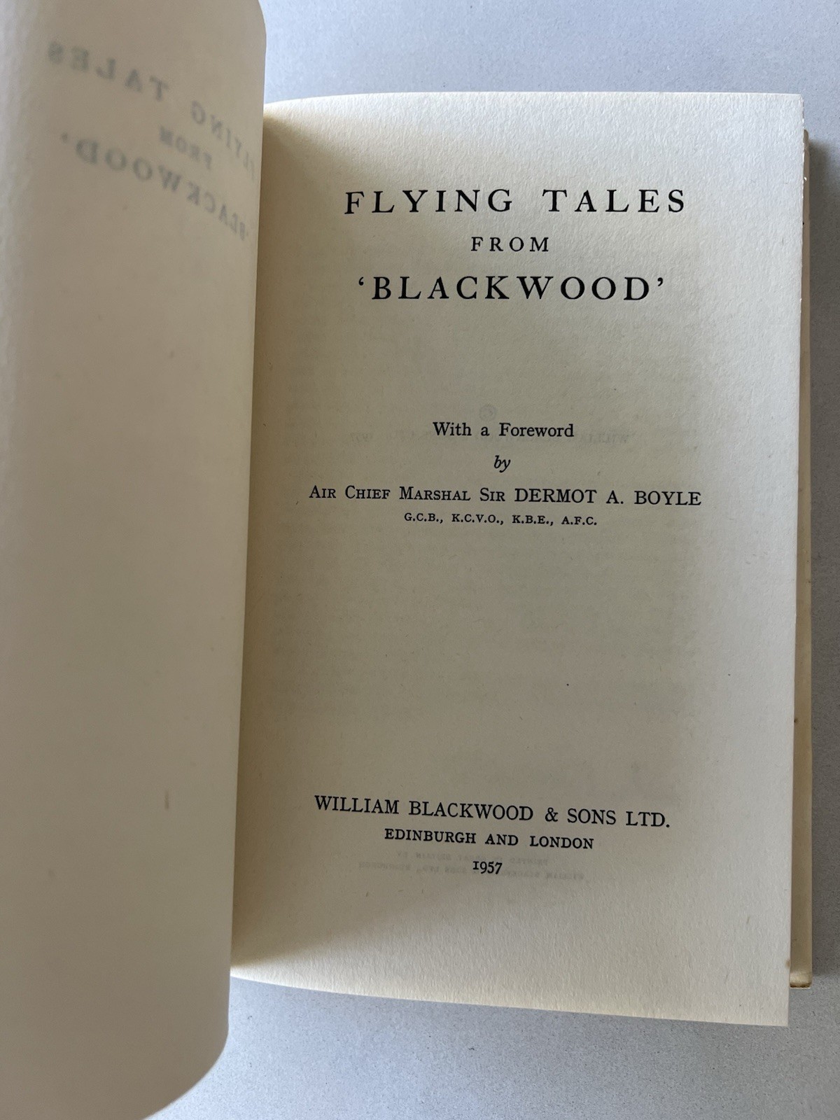 Vintage 1957 Flying Tales From Blackwood Hardcover Book