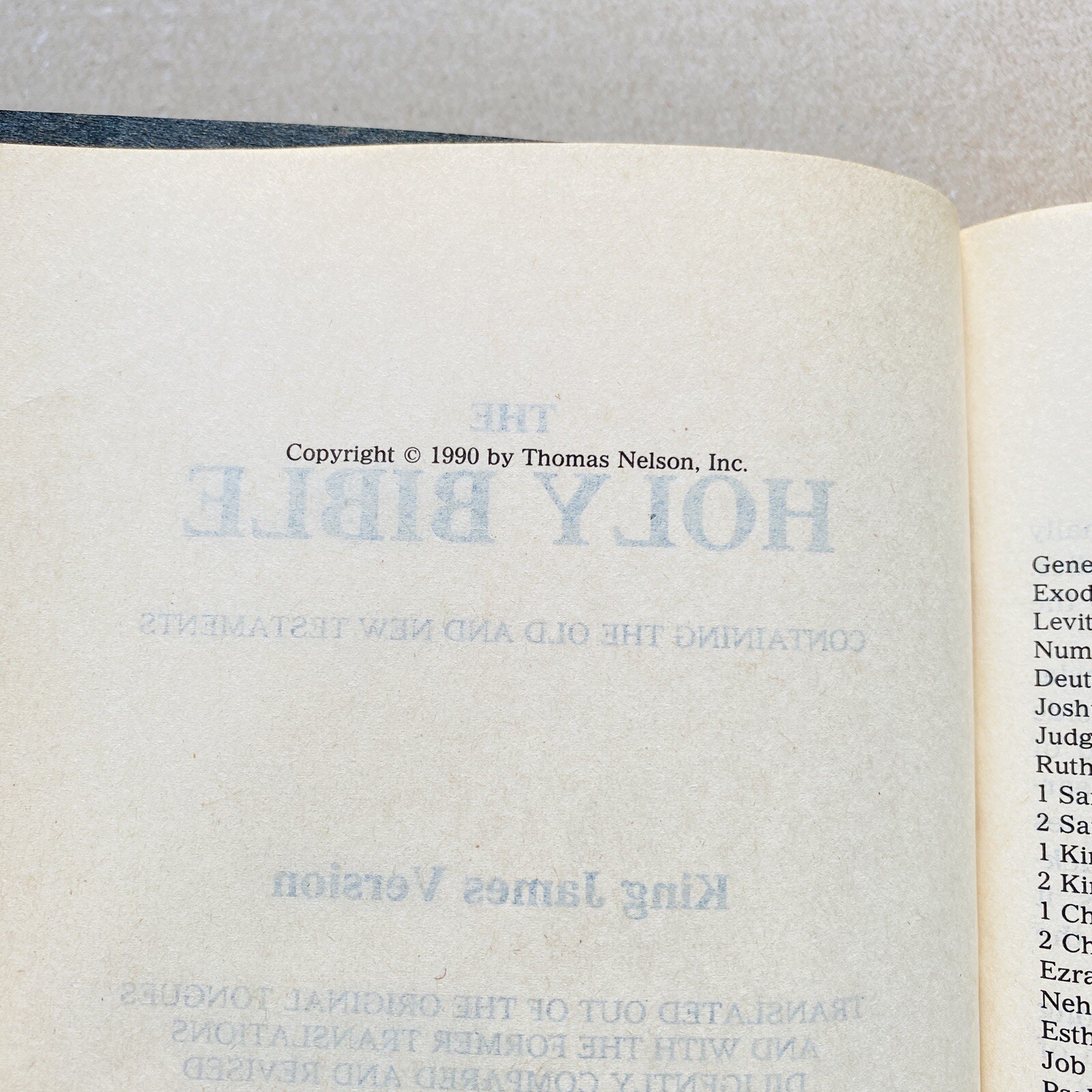 🔥1990, Nelson Regency Holy Bible King James Version Giant Print Red Letter