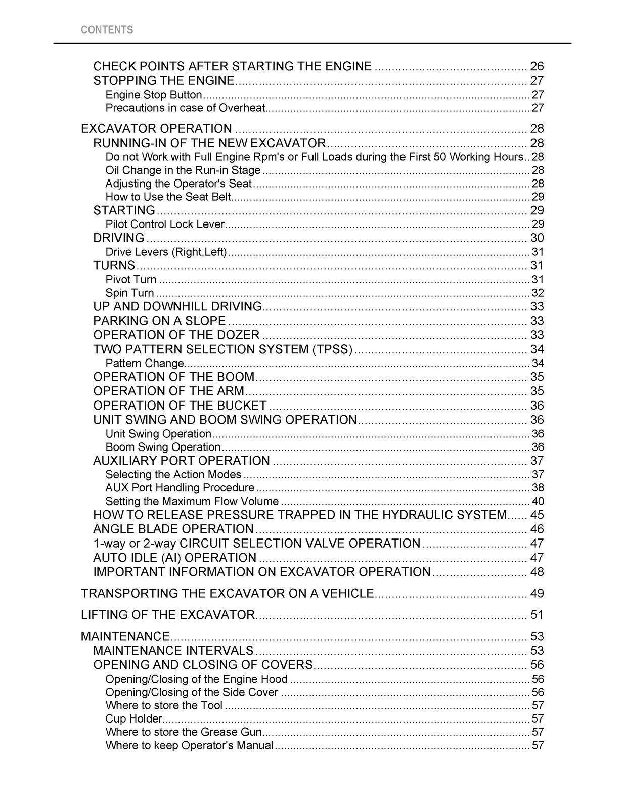 KUBOTA KX033-4 EXCAVATOR OPERATORS MANUAL – ROBUST WIRE BIND – PROTECTIVE COVERS