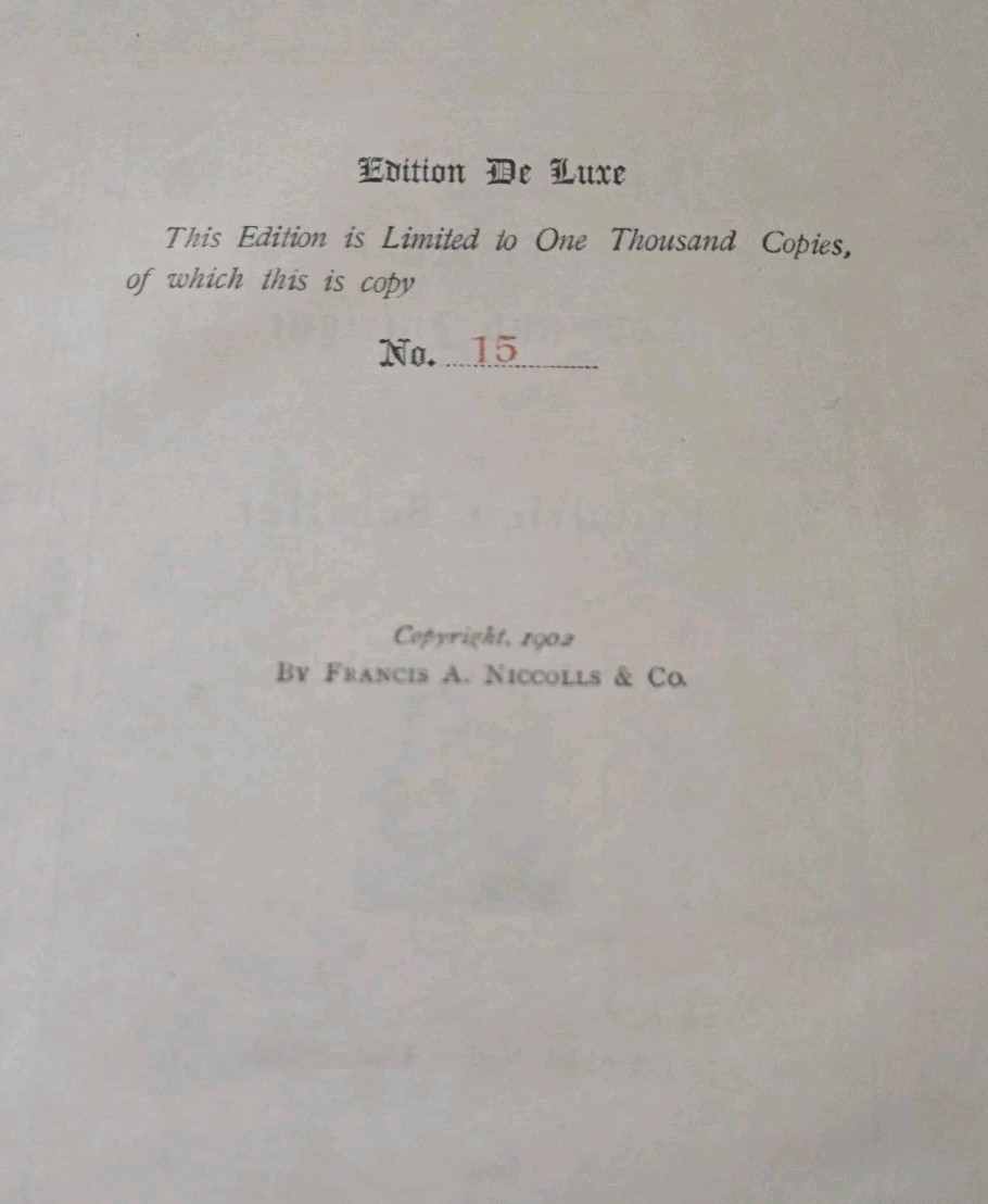 1902 The Robbers by Friedrich Schiller Luxury Edition #15 of 1,000