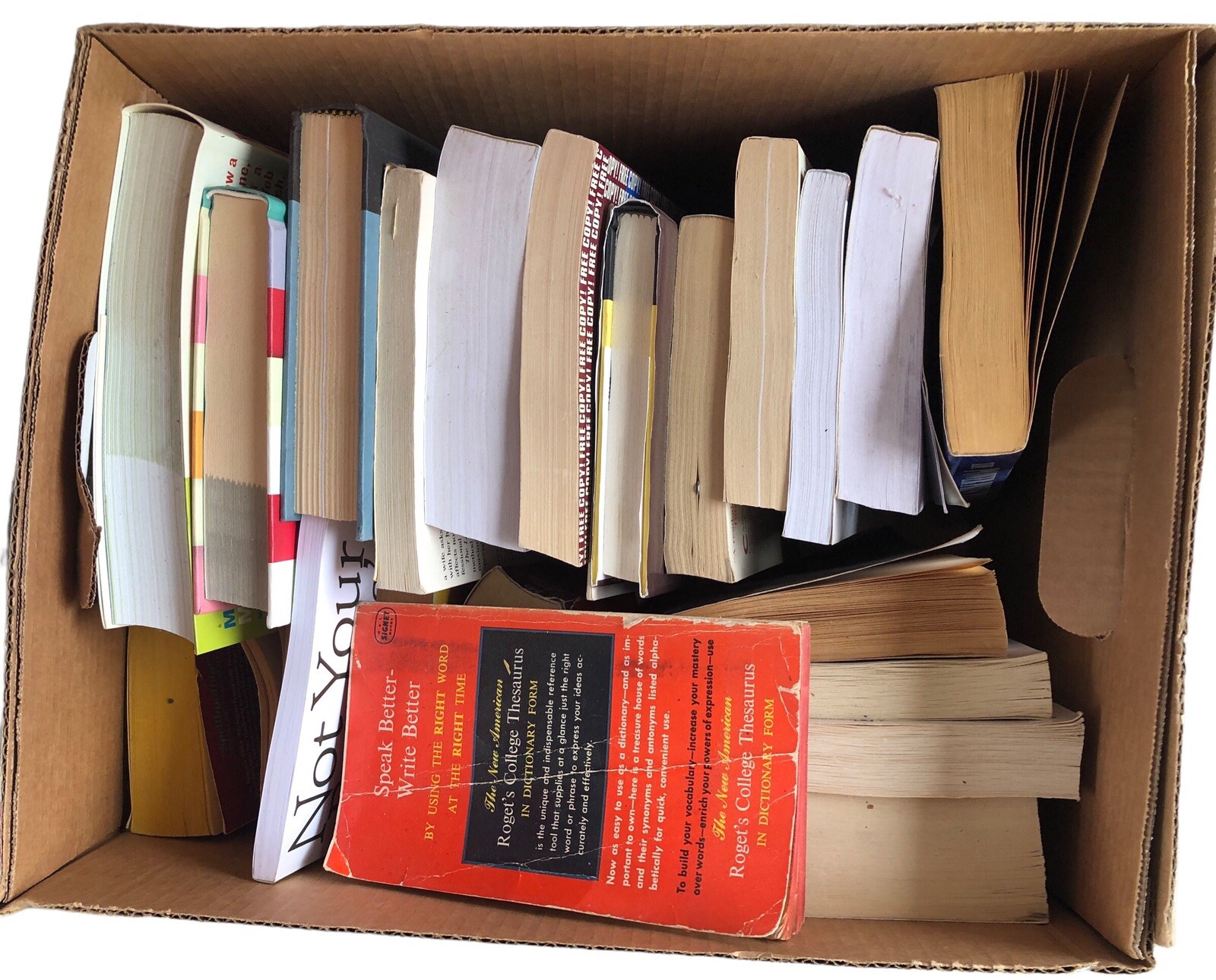 1 Box of Miscellaneous Assorted Books at a Wholesale Price: $50
