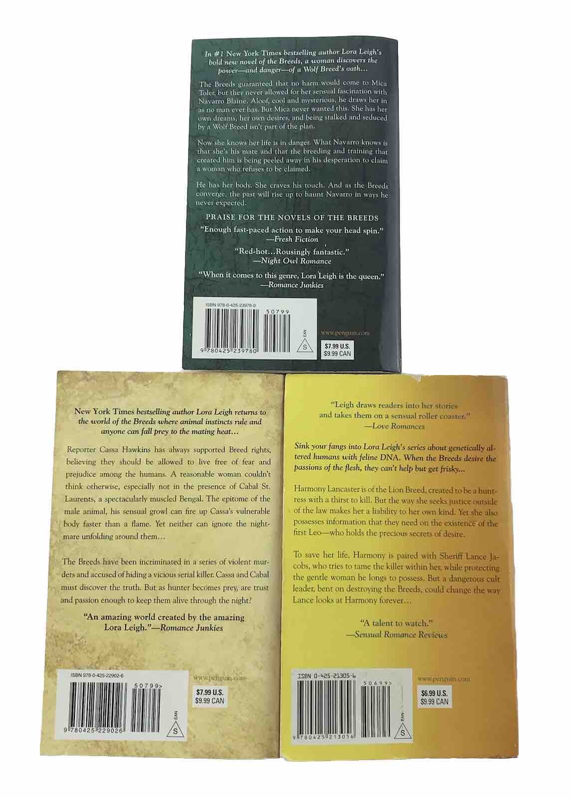 3x the Breeds Books 1,2 &9 Bundle by Lora Leigh Navarro’s Promise (Paperbacks)