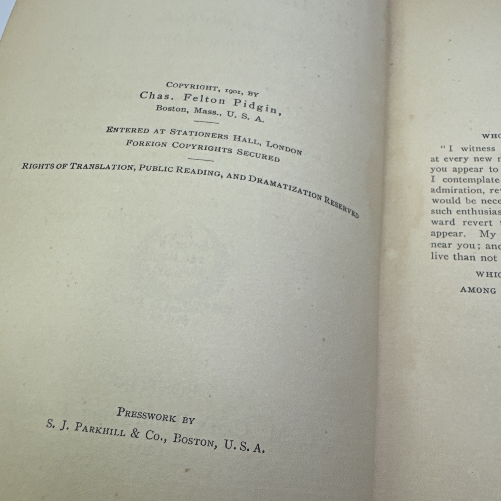 Blennerhassett Decrees of Fate Romance Charles Felton Pidgin 1901 Antique Novel
