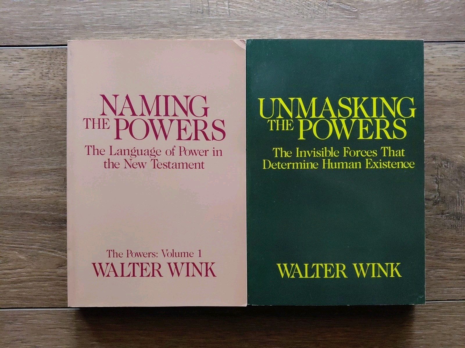 Unmasking the Powers Naming the Powers Walter Wink Very Good Lot 2 CM3