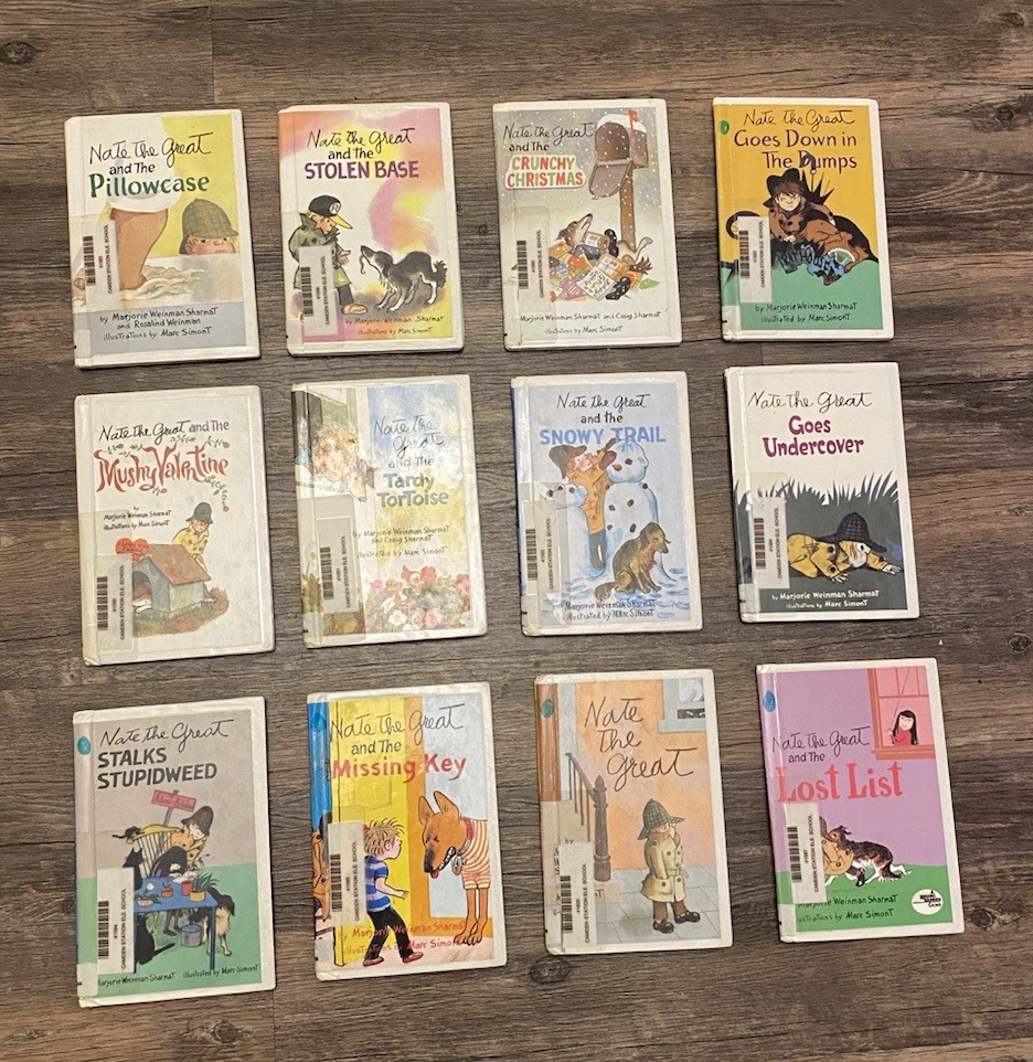 Lot of 11 Nate The Great Mystery Books HC Ex Library