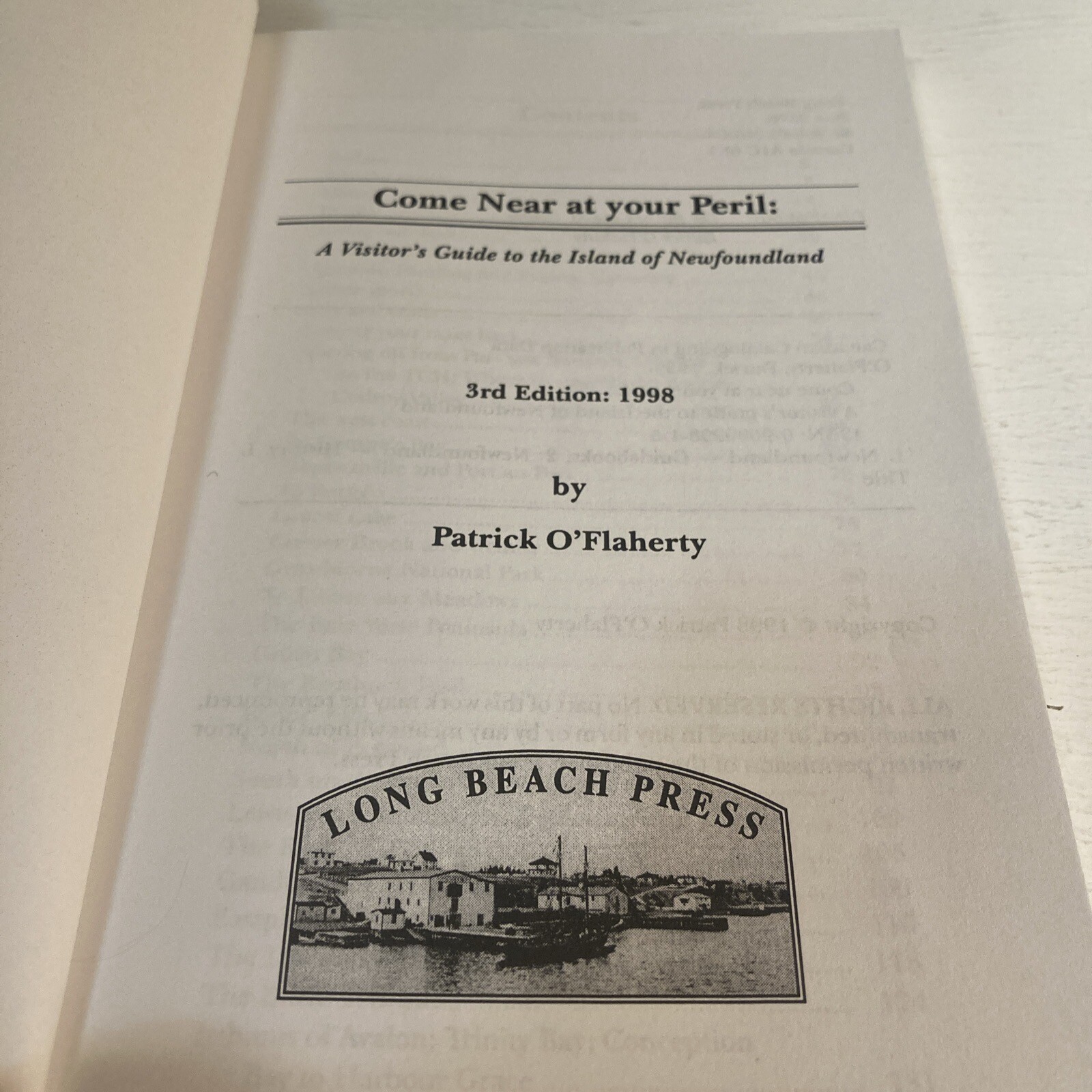 Come Near At Your Peril 1998 Edition Paperback Book A Visitor’s Guide To The Isl