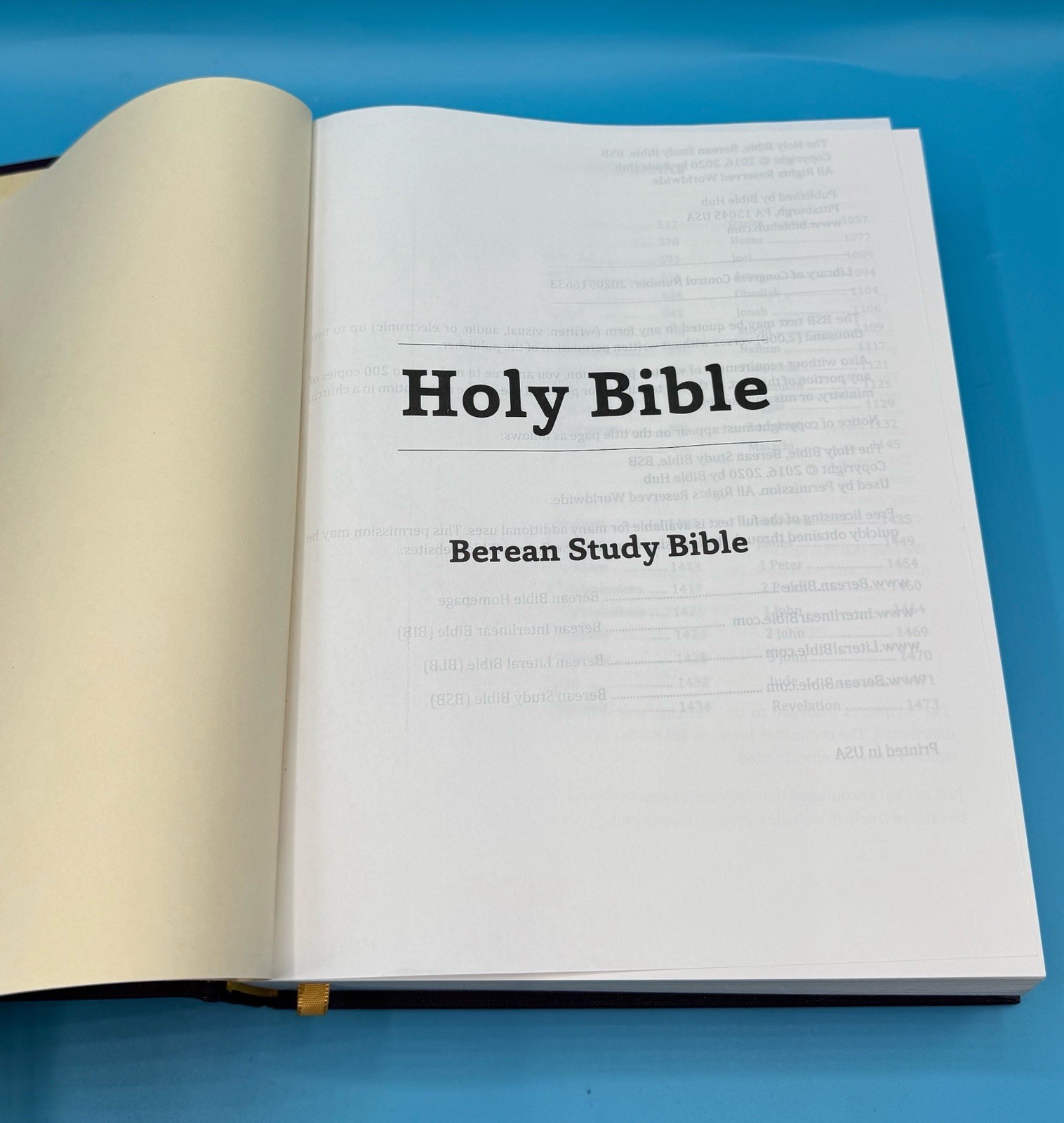 Berean Study Bible BSB — original 1st edition HC — 10.5 font, printed in USA