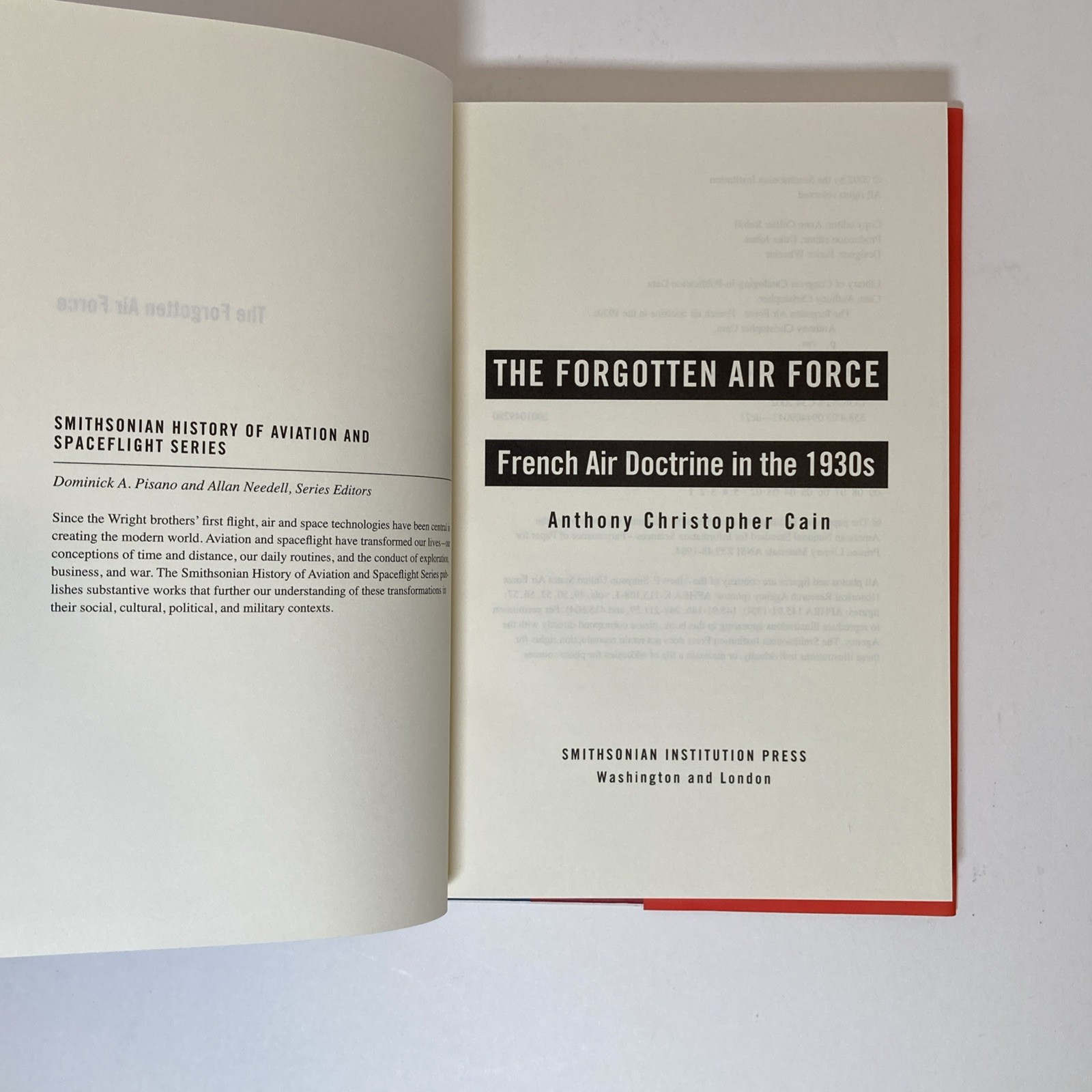The Forgotten Air Force : French Air Doctrine in the 1930’s HCDJ LIKE NEW